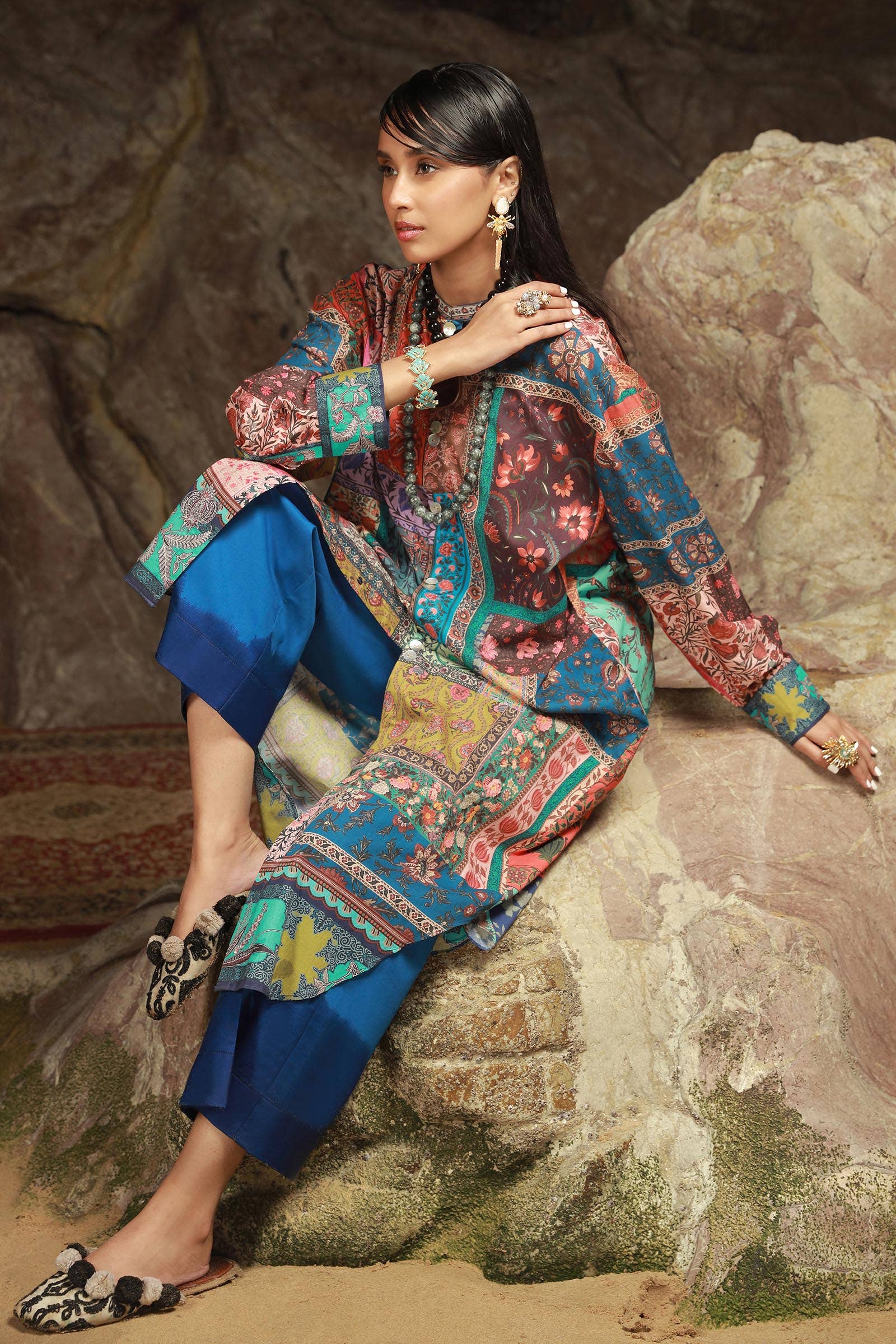 Sana Safinaz | Mahay Spring 24 | H241-014B-2C - Official Sana Safinaz stockist in UK - Sakeena London
