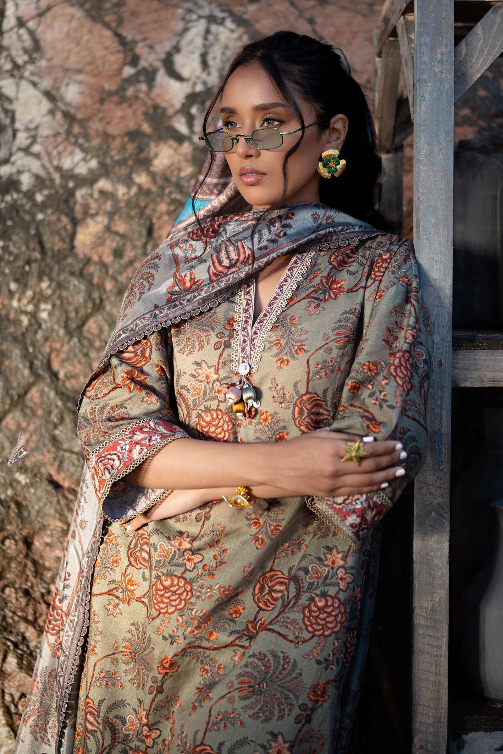 Sana Safinaz | Mahay Spring 24 | H241-016A-3CK - Official Sana Safinaz stockist in UK - Sakeena London