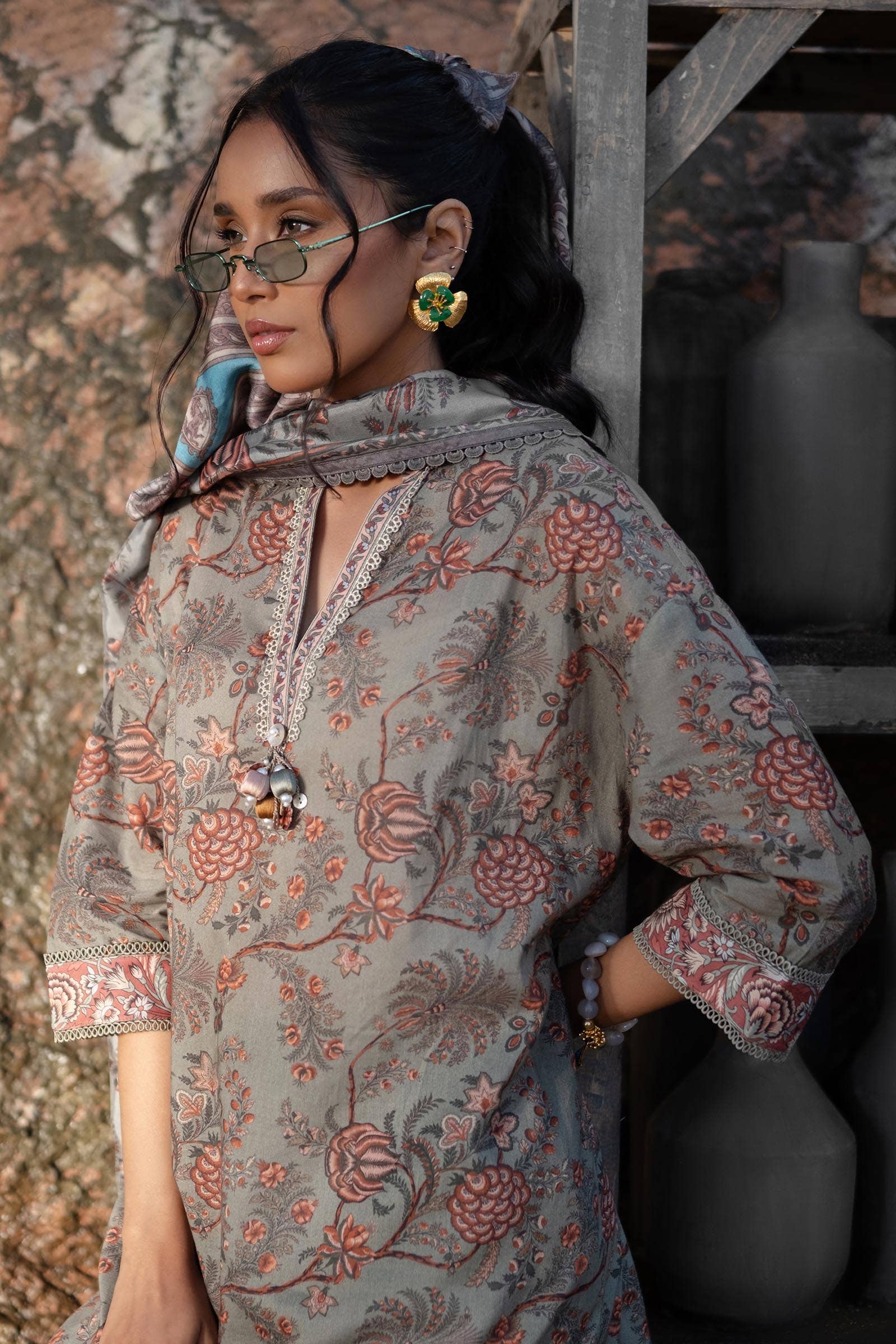 Sana Safinaz | Mahay Spring 24 | H241-016A-3CK - Official Sana Safinaz stockist in UK - Sakeena London