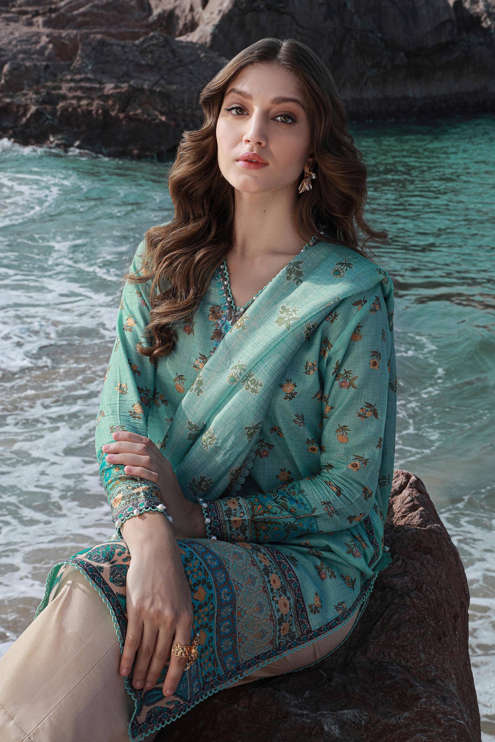 Sana Safinaz | Mahay Spring 24 | H241-017B-2BK - Official Sana Safinaz stockist in UK - Sakeena London