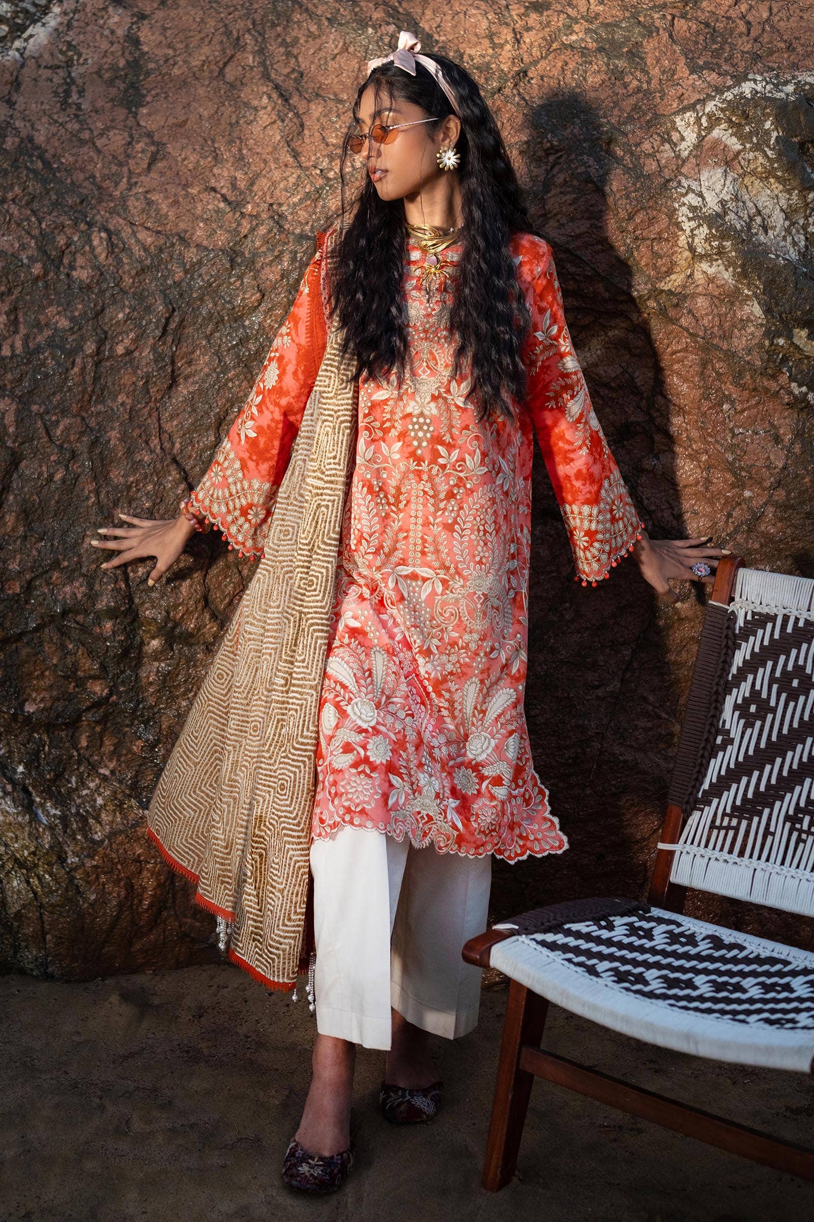 Sana Safinaz | Mahay Spring 24 | H241-018A-2BG - Official Sana Safinaz stockist in UK - Sakeena London