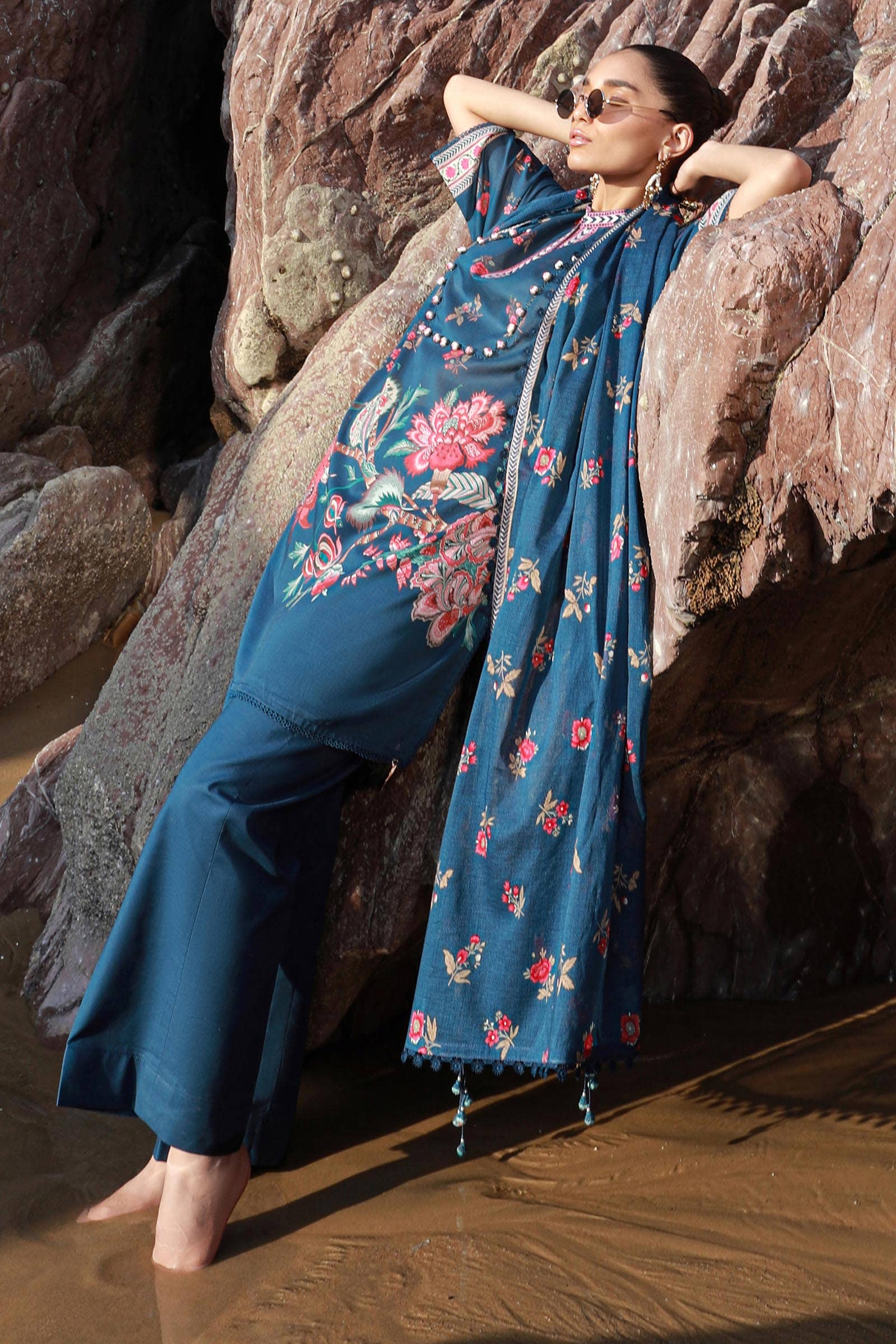 Sana Safinaz | Mahay Spring 24 | H241-020B-3CG - Official Sana Safinaz stockist in UK - Sakeena London