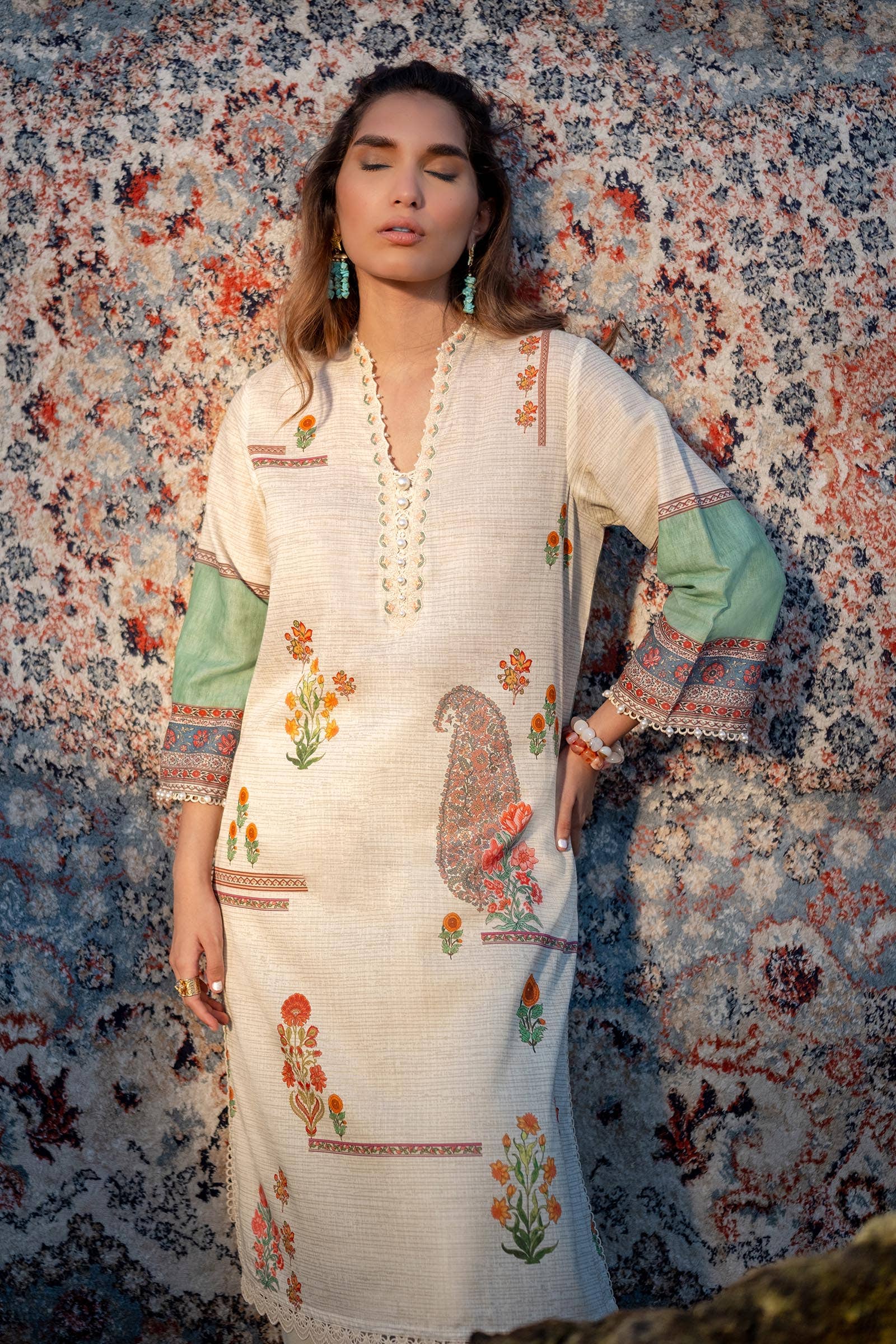 Sana Safinaz | Mahay Spring 24 | H241-022A-2BS - Official Sana Safinaz stockist in UK - Sakeena London