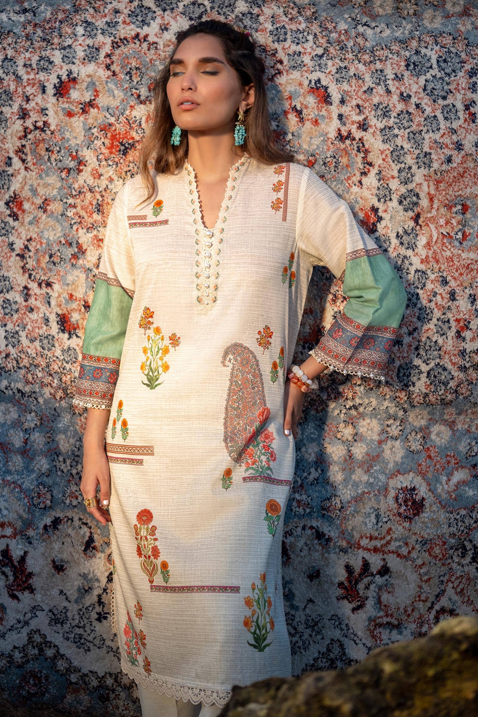 Sana Safinaz | Mahay Spring 24 | H241-022A-2BS - Official Sana Safinaz stockist in UK - Sakeena London