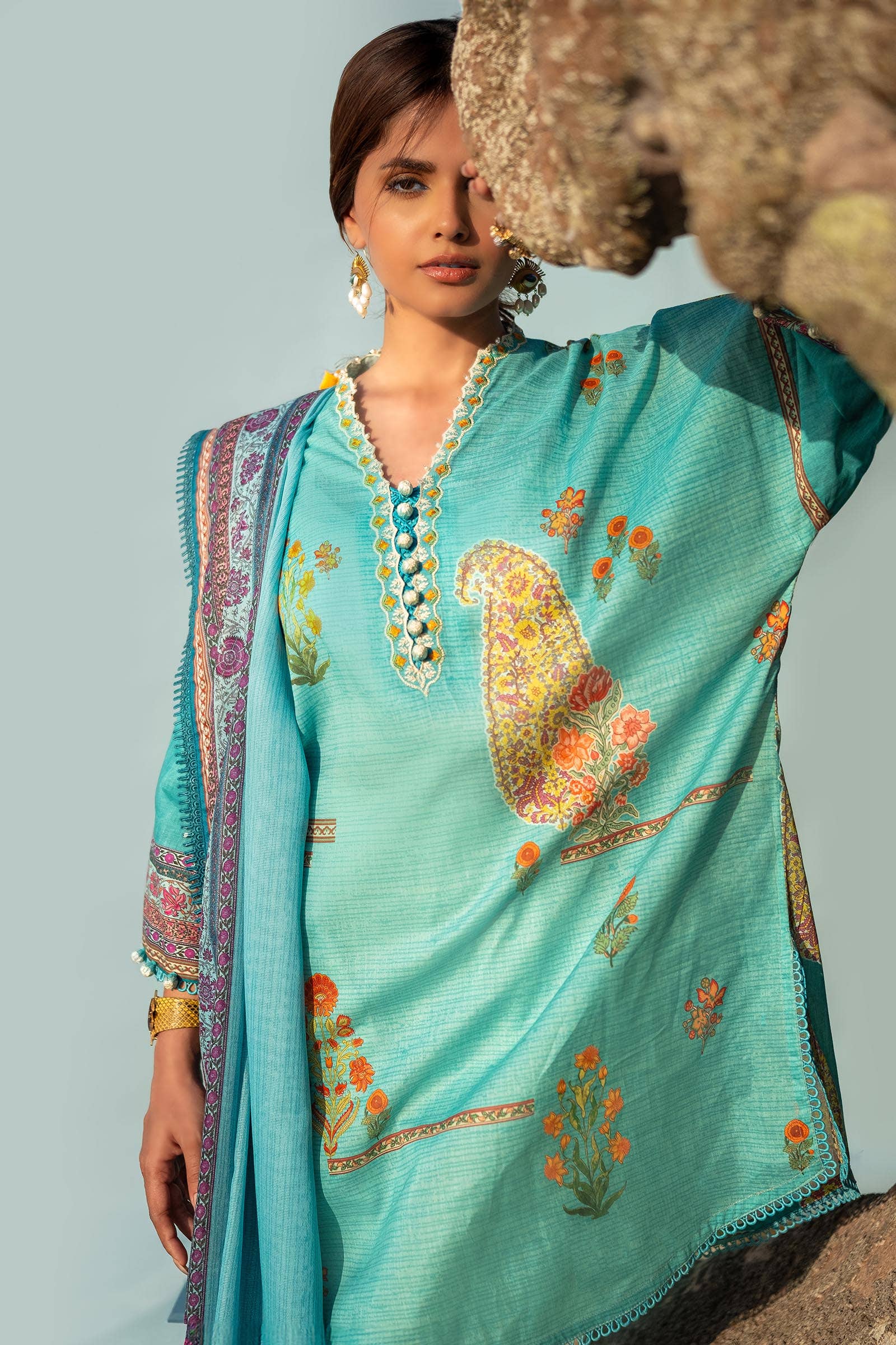 Sana Safinaz | Mahay Spring 24 | H241-022B-2BS - Official Sana Safinaz stockist in UK - Sakeena London
