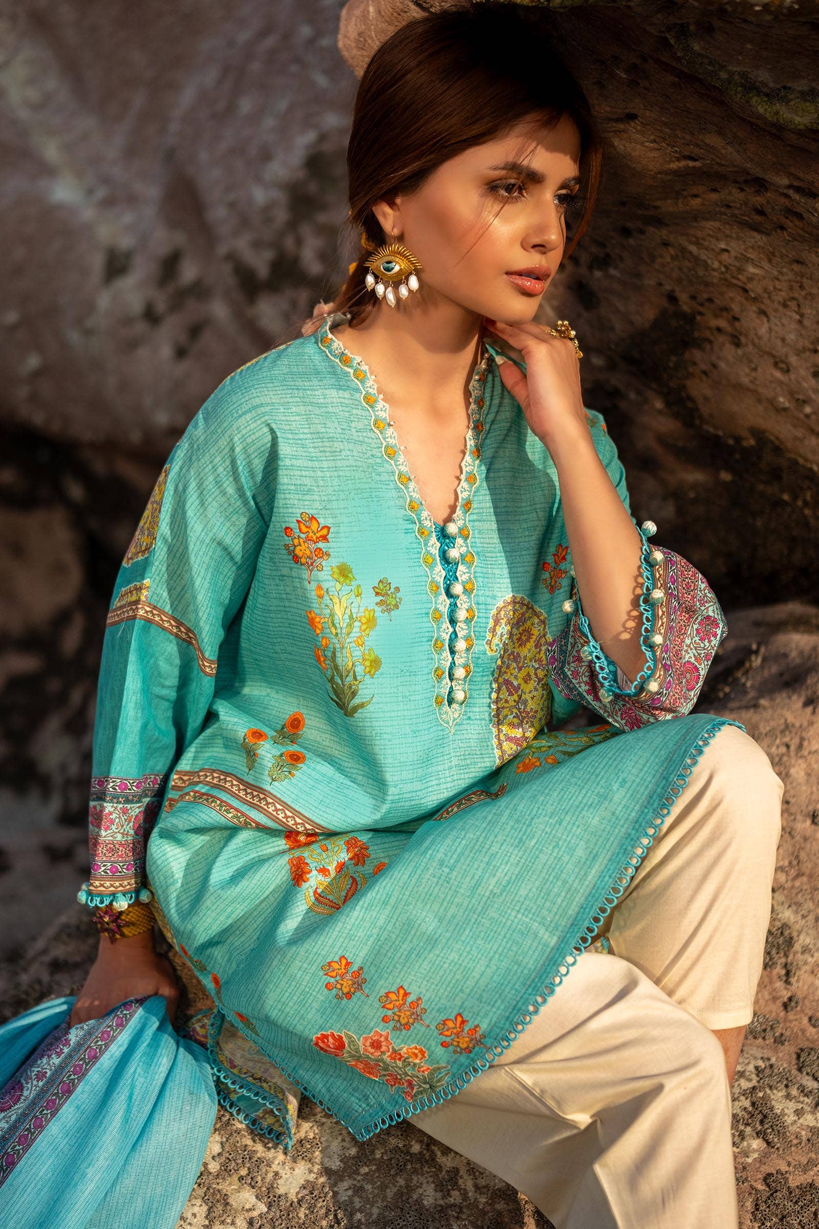 Sana Safinaz | Mahay Spring 24 | H241-022B-2BS - Official Sana Safinaz stockist in UK - Sakeena London