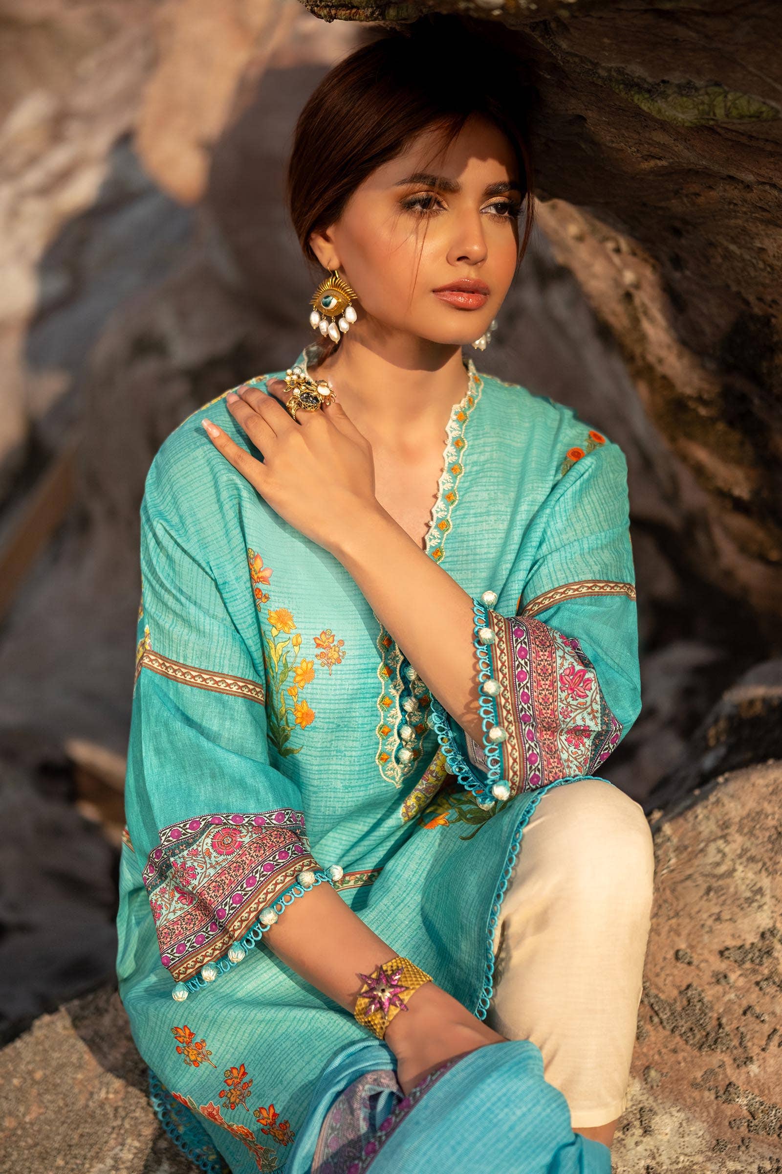 Sana Safinaz | Mahay Spring 24 | H241-022B-2BS - Official Sana Safinaz stockist in UK - Sakeena London