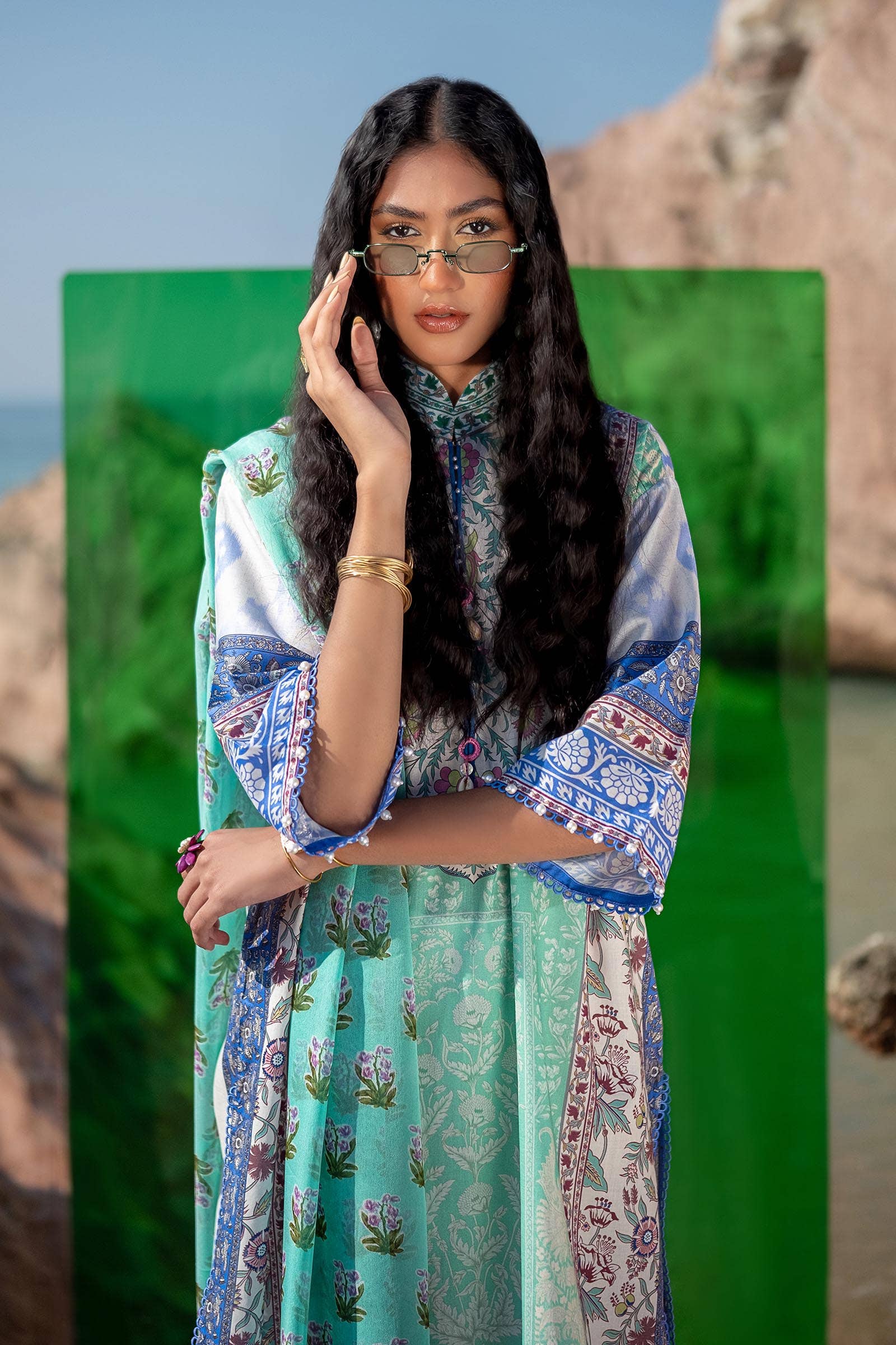 Sana Safinaz | Mahay Spring 24 | H241-003B-2BI - Official Sana Safinaz stockist in UK - Sakeena London