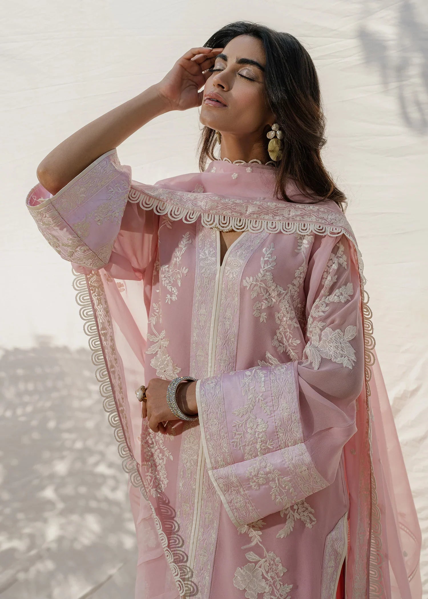 Mahgul | Eid Edit 2024 | Blush Coral - Official Mahgul stockist in UK - Sakeena London
