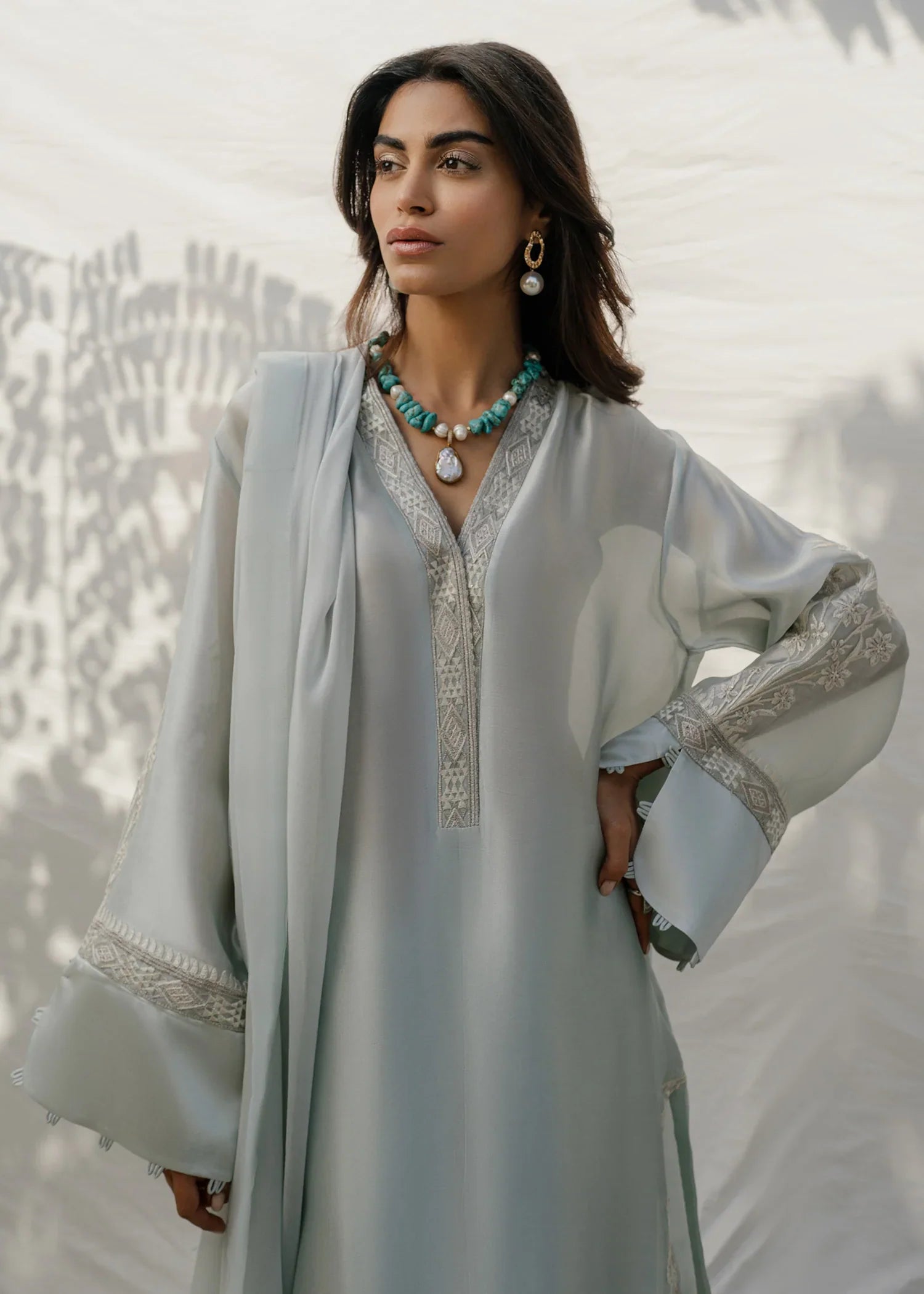 Mahgul | Eid Edit 2024 | Silver Light - Official Mahgul stockist in UK - Sakeena London