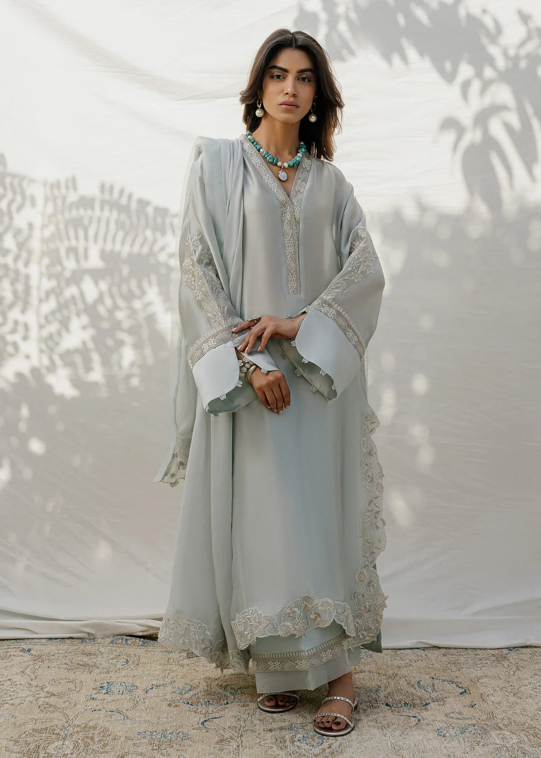 Mahgul | Eid Edit 2024 | Silver Light - Official Mahgul stockist in UK - Sakeena London