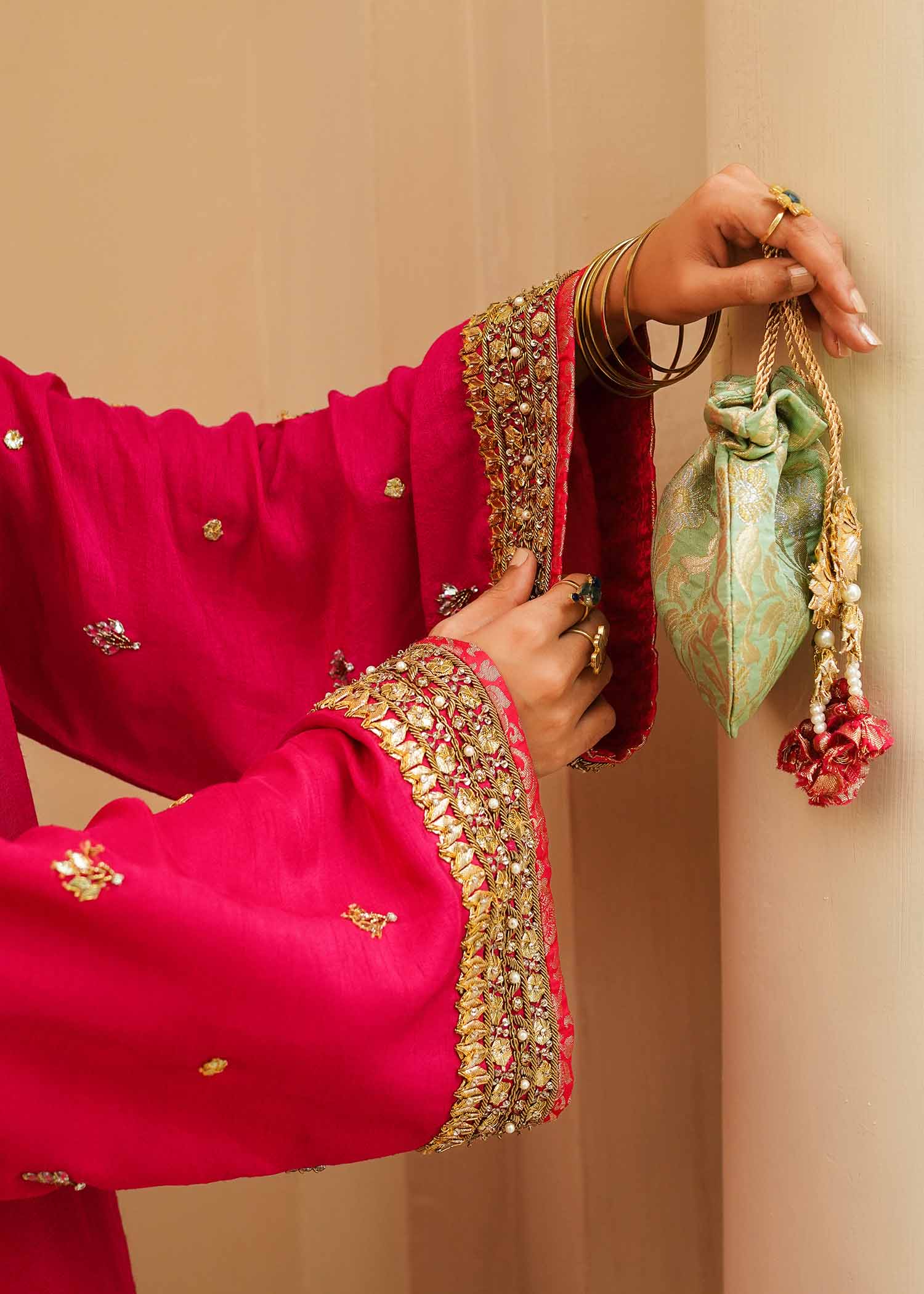 Mahgul | Eid Edit 2024 | Fuschia Rose - Official Mahgul stockist in UK - Sakeena London
