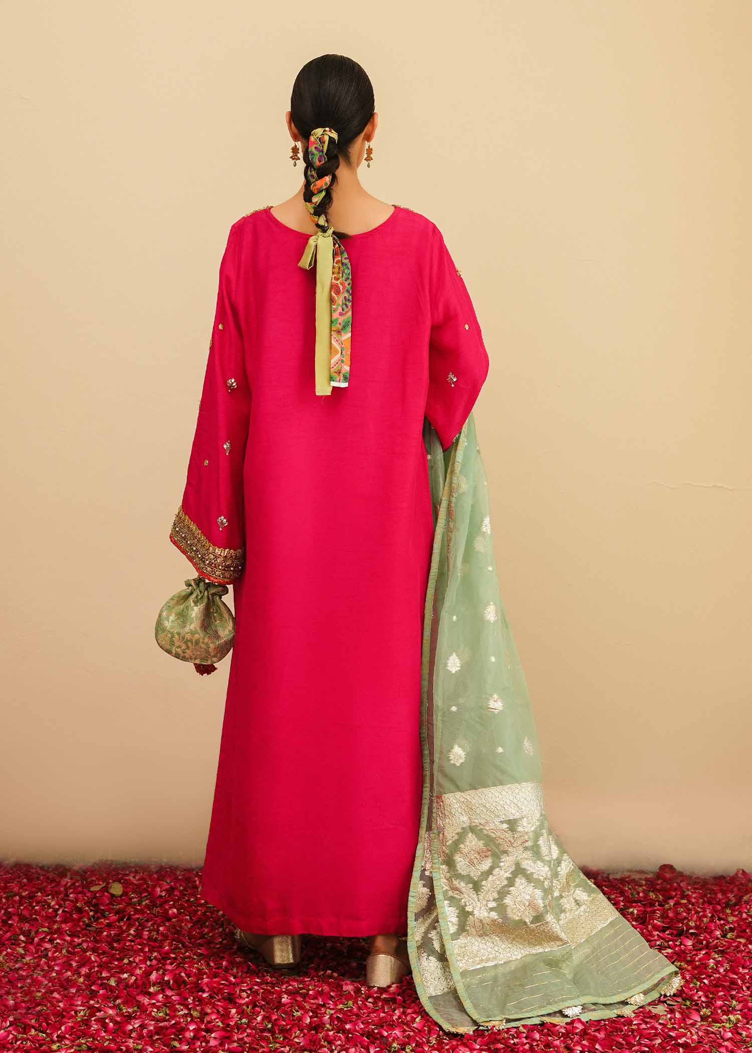 Mahgul | Eid Edit 2024 | Fuschia Rose - Official Mahgul stockist in UK - Sakeena London