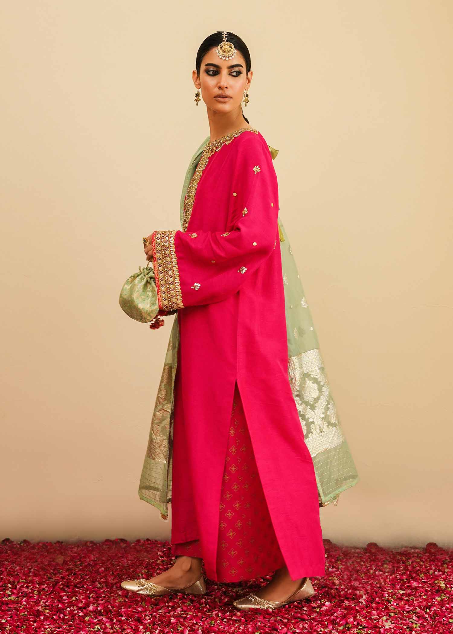 Mahgul | Eid Edit 2024 | Fuschia Rose - Official Mahgul stockist in UK - Sakeena London
