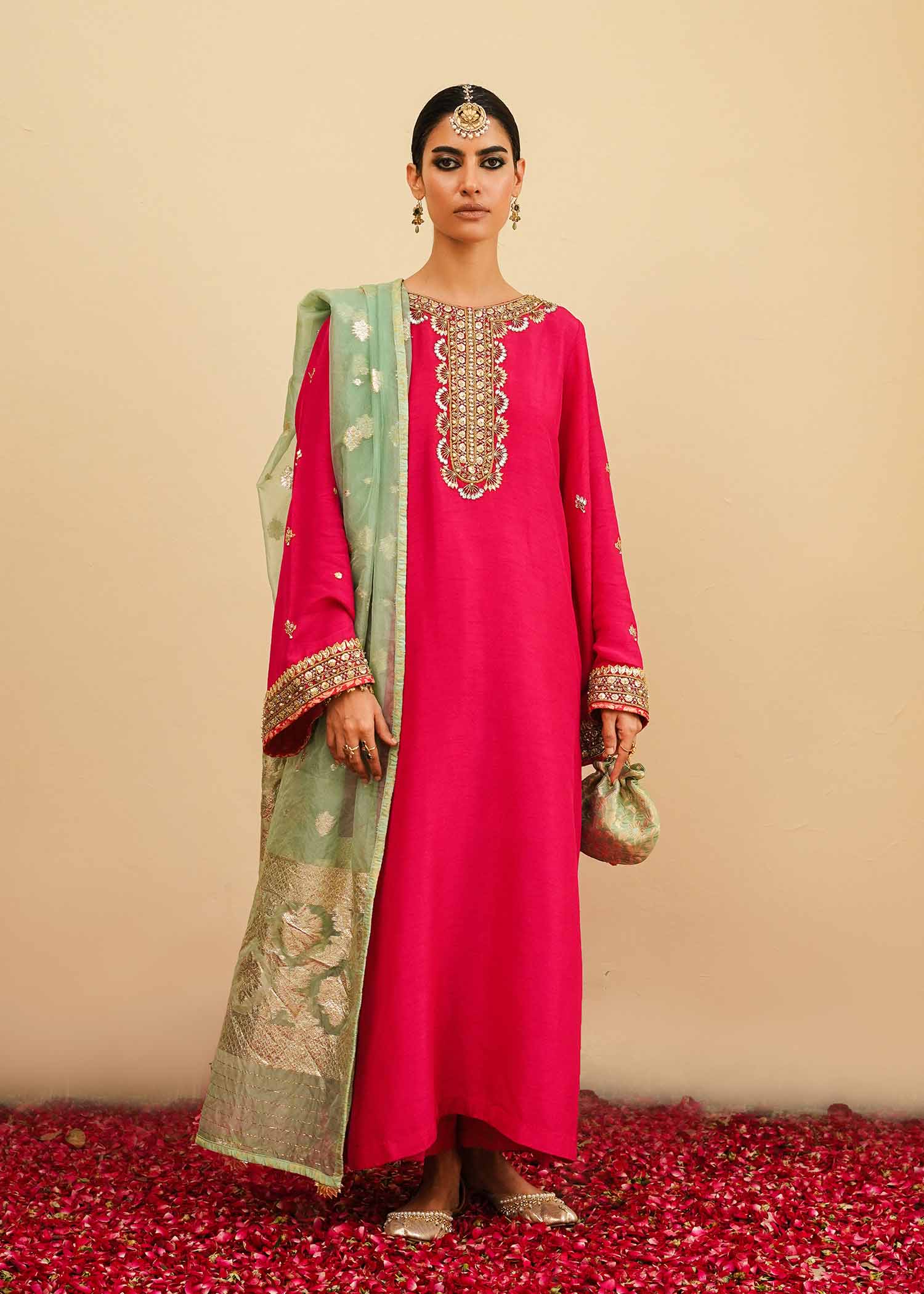 Mahgul | Eid Edit 2024 | Fuschia Rose - Official Mahgul stockist in UK - Sakeena London