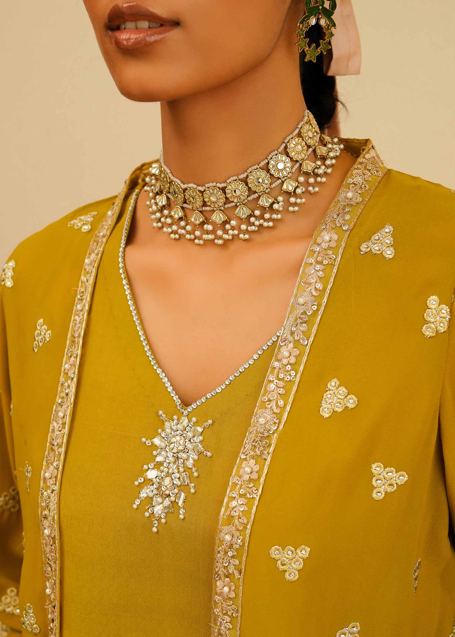 Mahgul | Eid Edit 2024 | Mustard Shine - Official Mahgul stockist in UK - Sakeena London