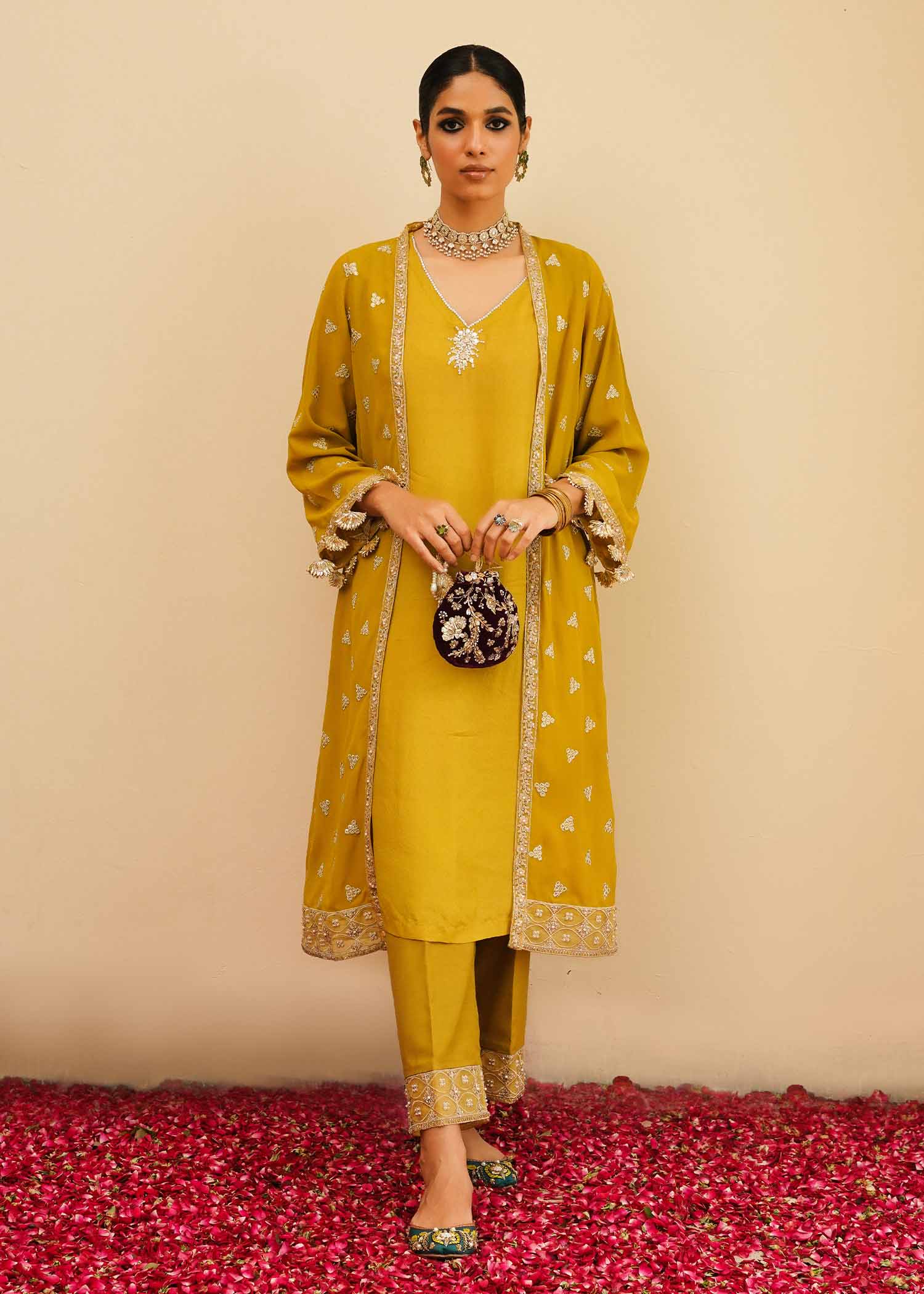 Mahgul | Eid Edit 2024 | Mustard Shine - Official Mahgul stockist in UK - Sakeena London