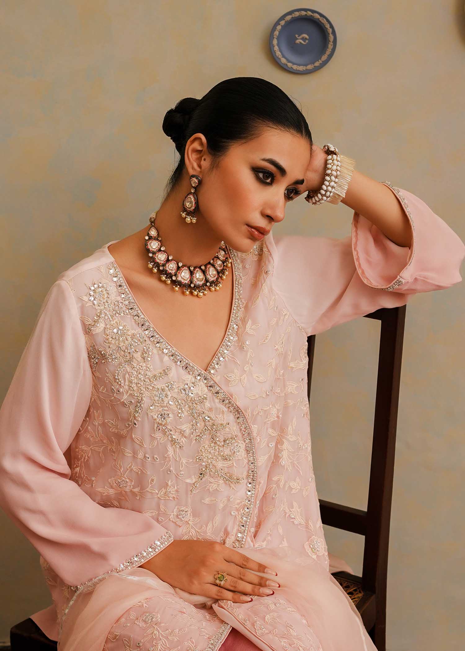 Mahgul | Eid Edit 2024 | Pink Shade - Official Mahgul stockist in UK - Sakeena London