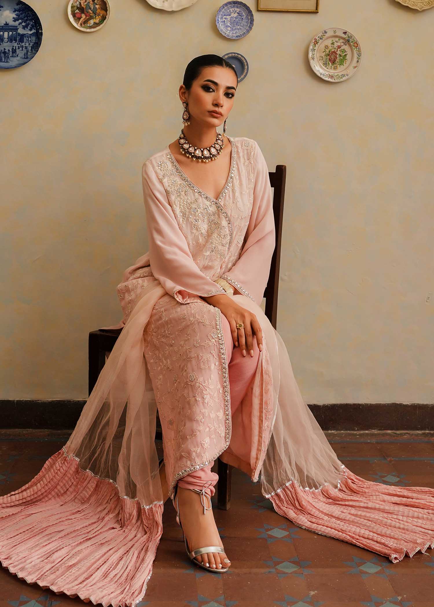 Mahgul | Eid Edit 2024 | Pink Shade - Official Mahgul stockist in UK - Sakeena London