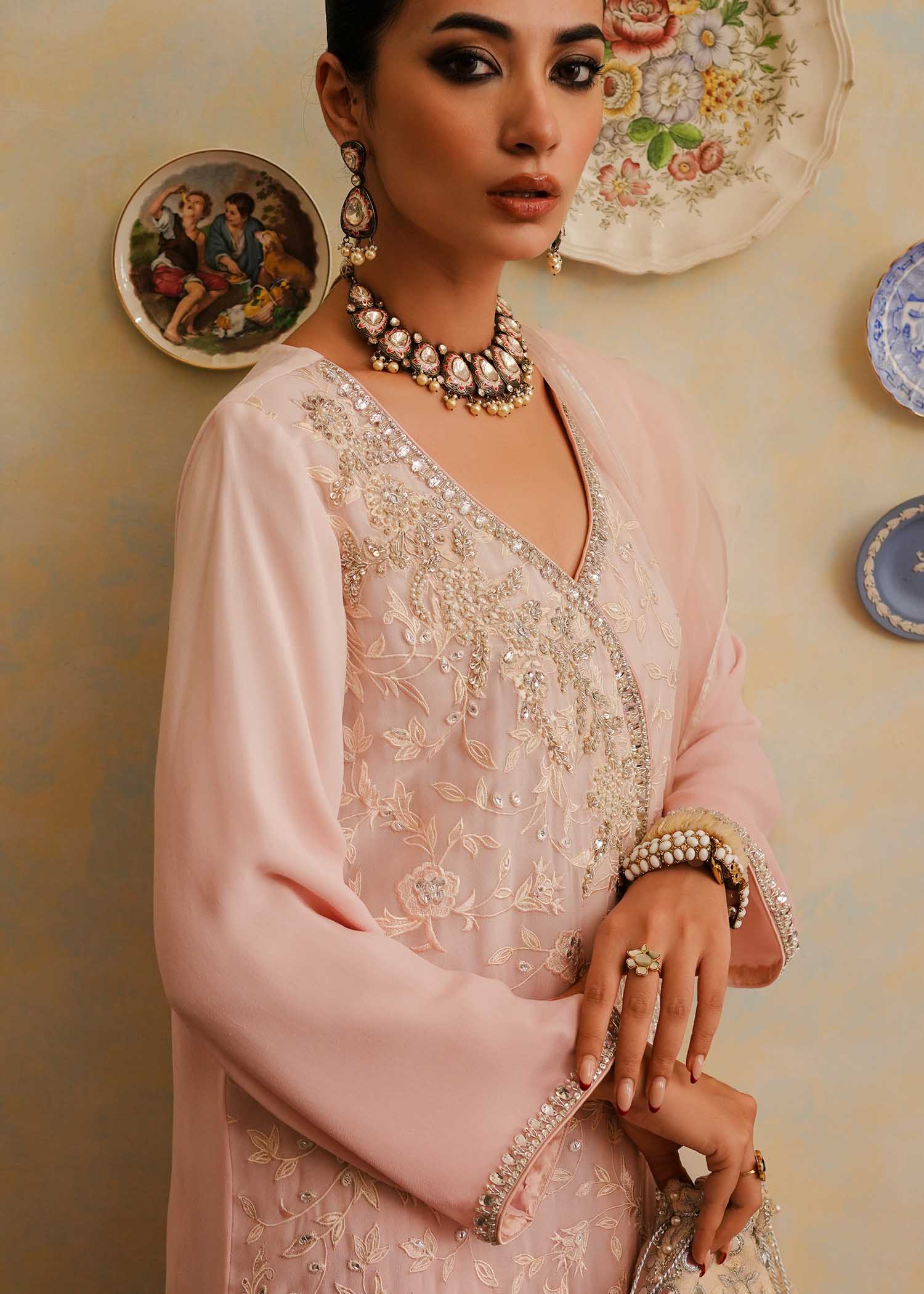 Mahgul | Eid Edit 2024 | Pink Shade - Official Mahgul stockist in UK - Sakeena London
