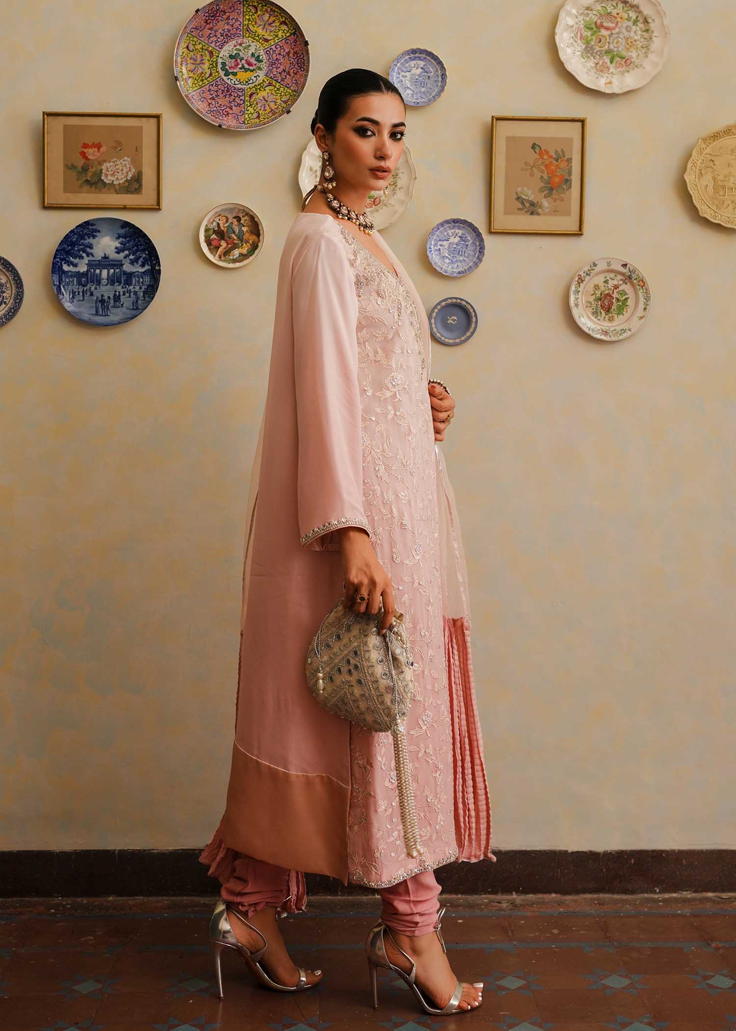 Mahgul | Eid Edit 2024 | Pink Shade - Official Mahgul stockist in UK - Sakeena London