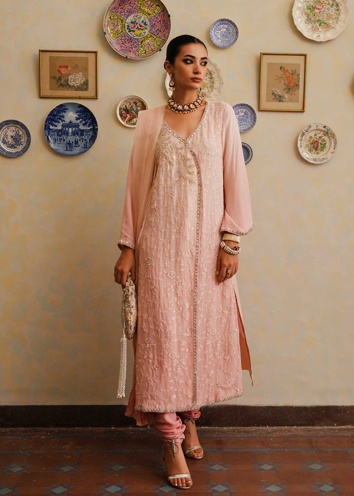 Mahgul | Eid Edit 2024 | Pink Shade - Official Mahgul stockist in UK - Sakeena London