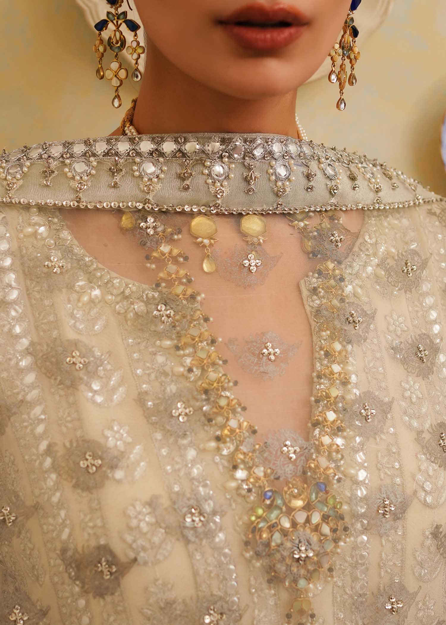Mahgul | Eid Edit 2024 | Crushed Silver - Official Mahgul stockist in UK - Sakeena London