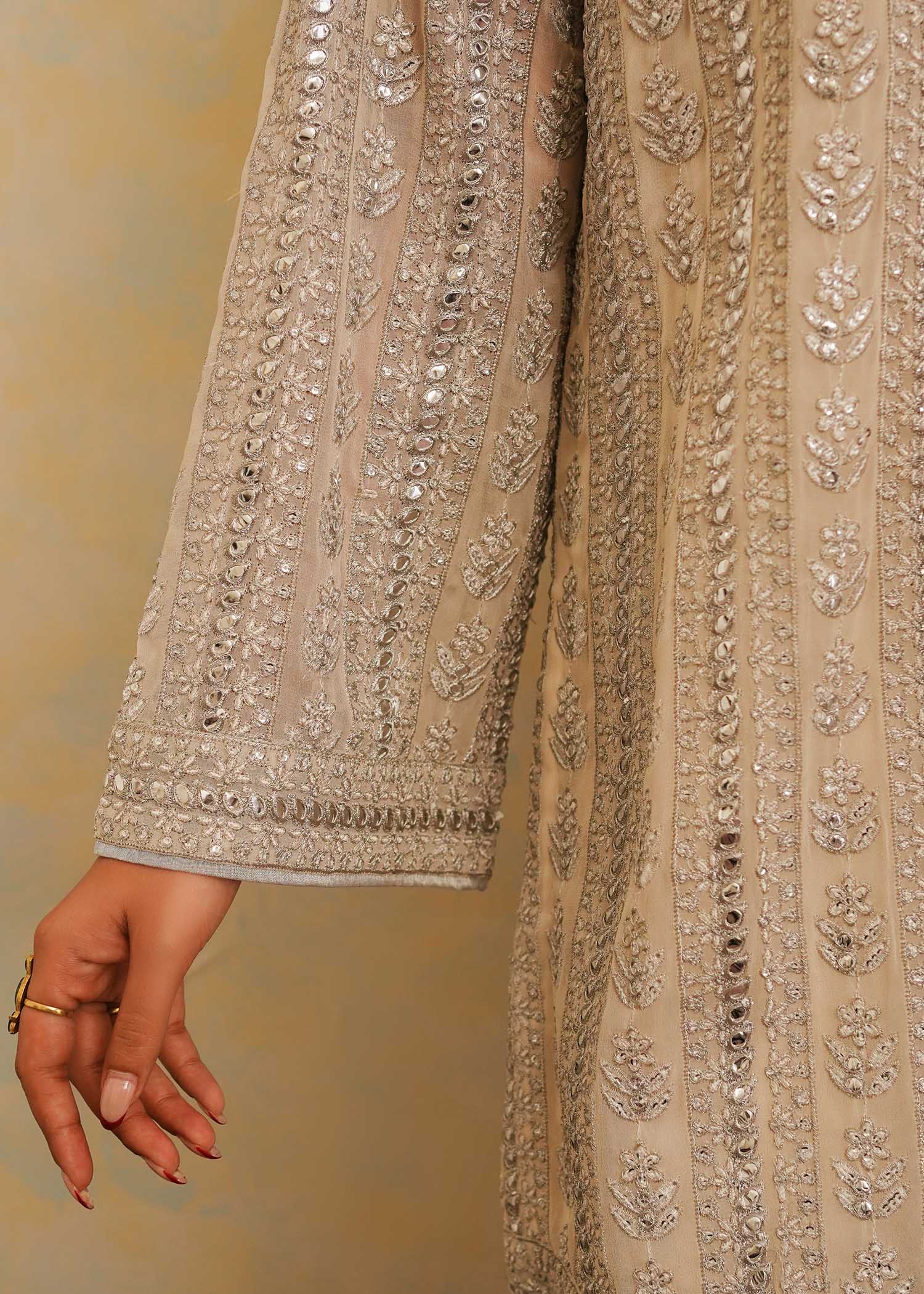 Mahgul | Eid Edit 2024 | Crushed Silver - Official Mahgul stockist in UK - Sakeena London