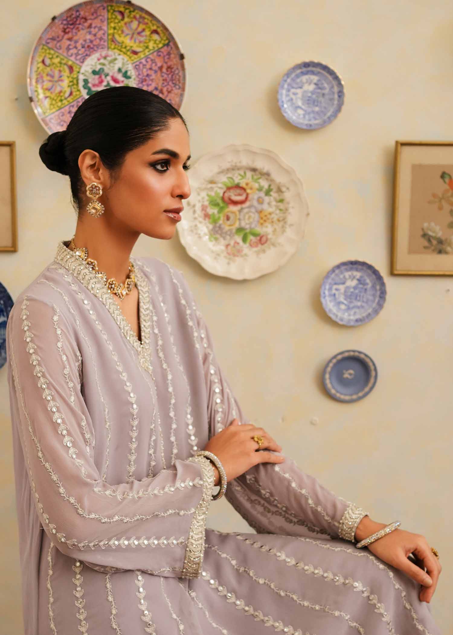 Mahgul | Eid Edit 2024 | Lavender Lines - Official Mahgul stockist in UK - Sakeena London