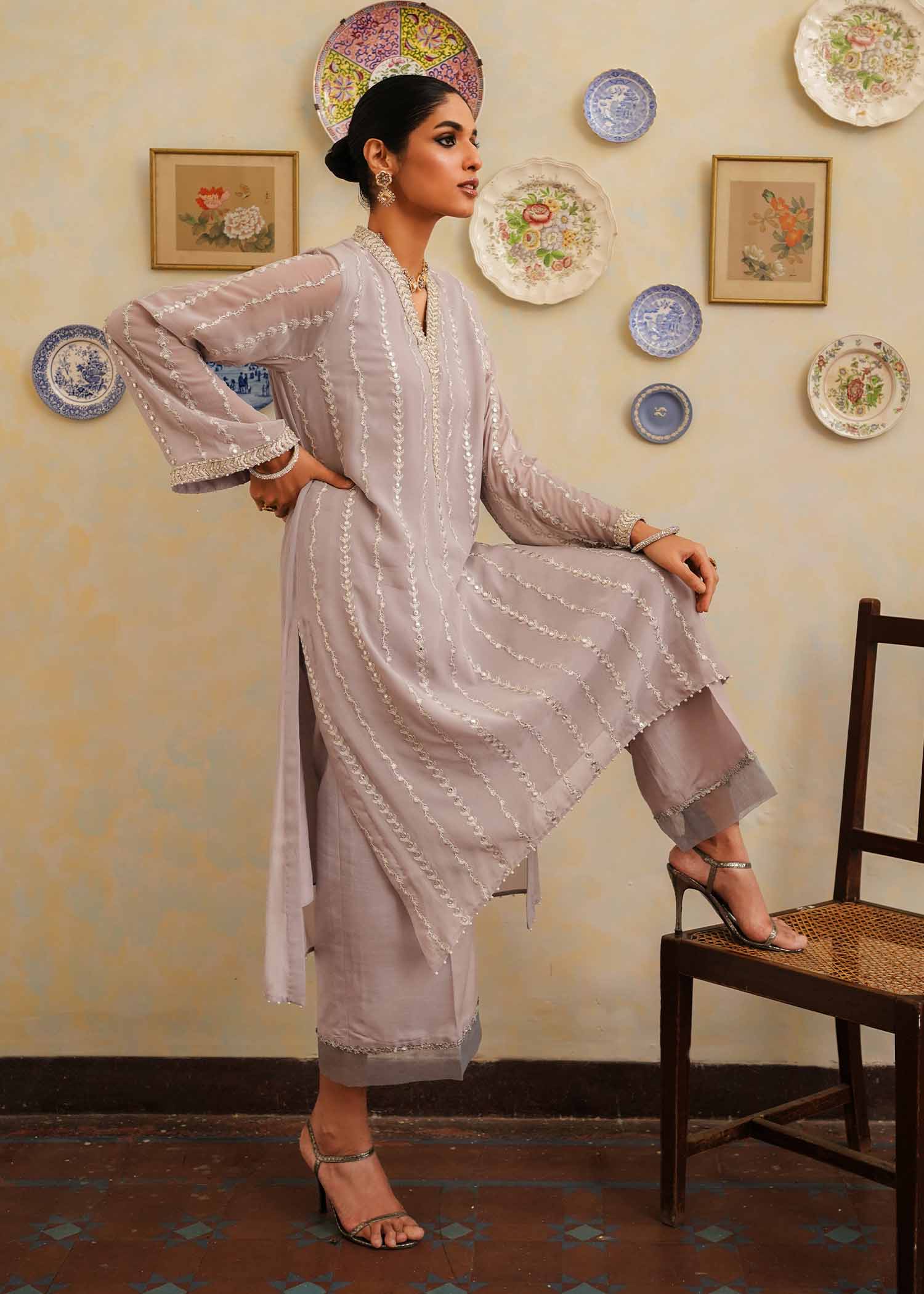 Mahgul | Eid Edit 2024 | Lavender Lines - Official Mahgul stockist in UK - Sakeena London