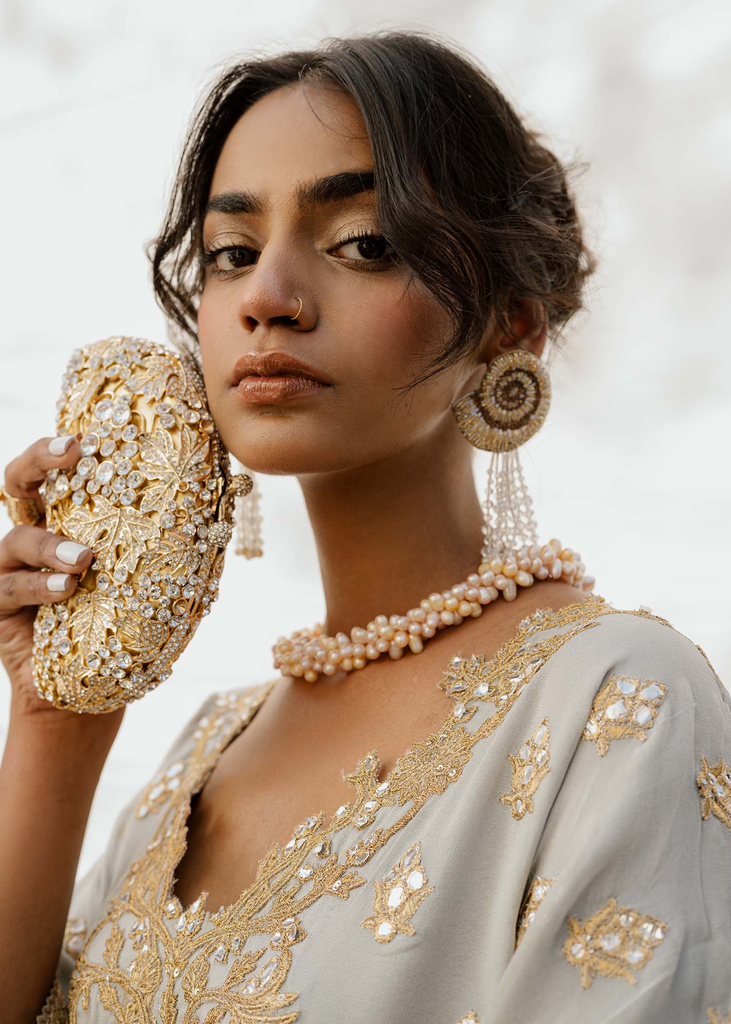 Mahgul | Eid Edit 2024 | Grey Amethyst - Official Mahgul stockist in UK - Sakeena London