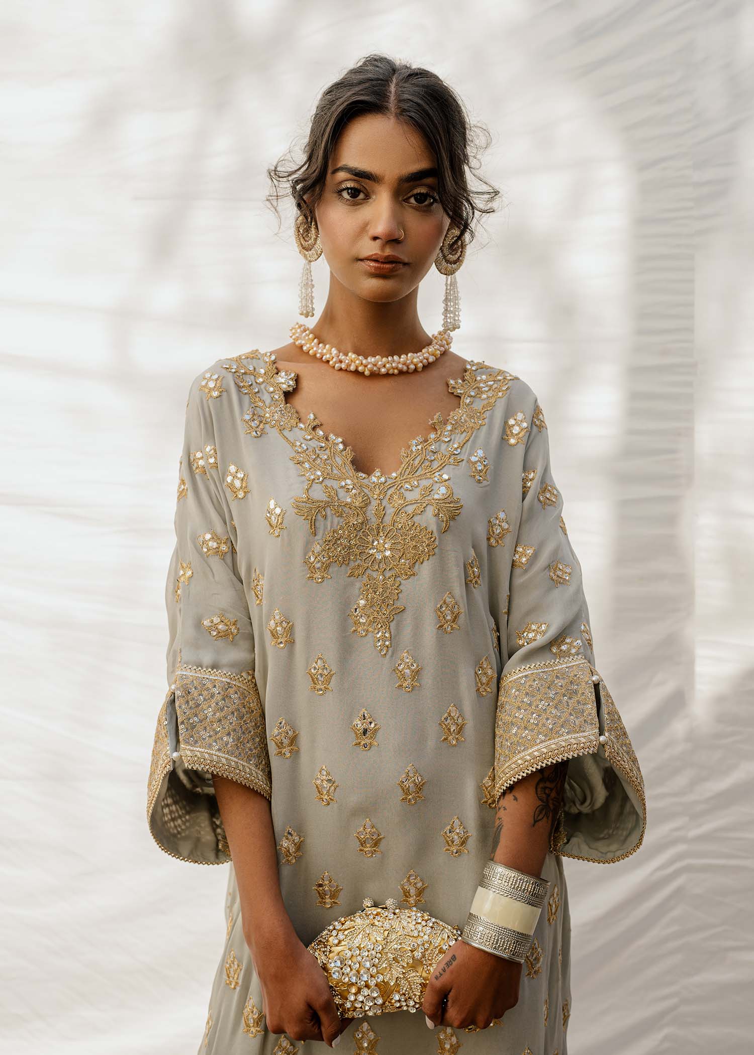 Mahgul | Eid Edit 2024 | Grey Amethyst - Official Mahgul stockist in UK - Sakeena London