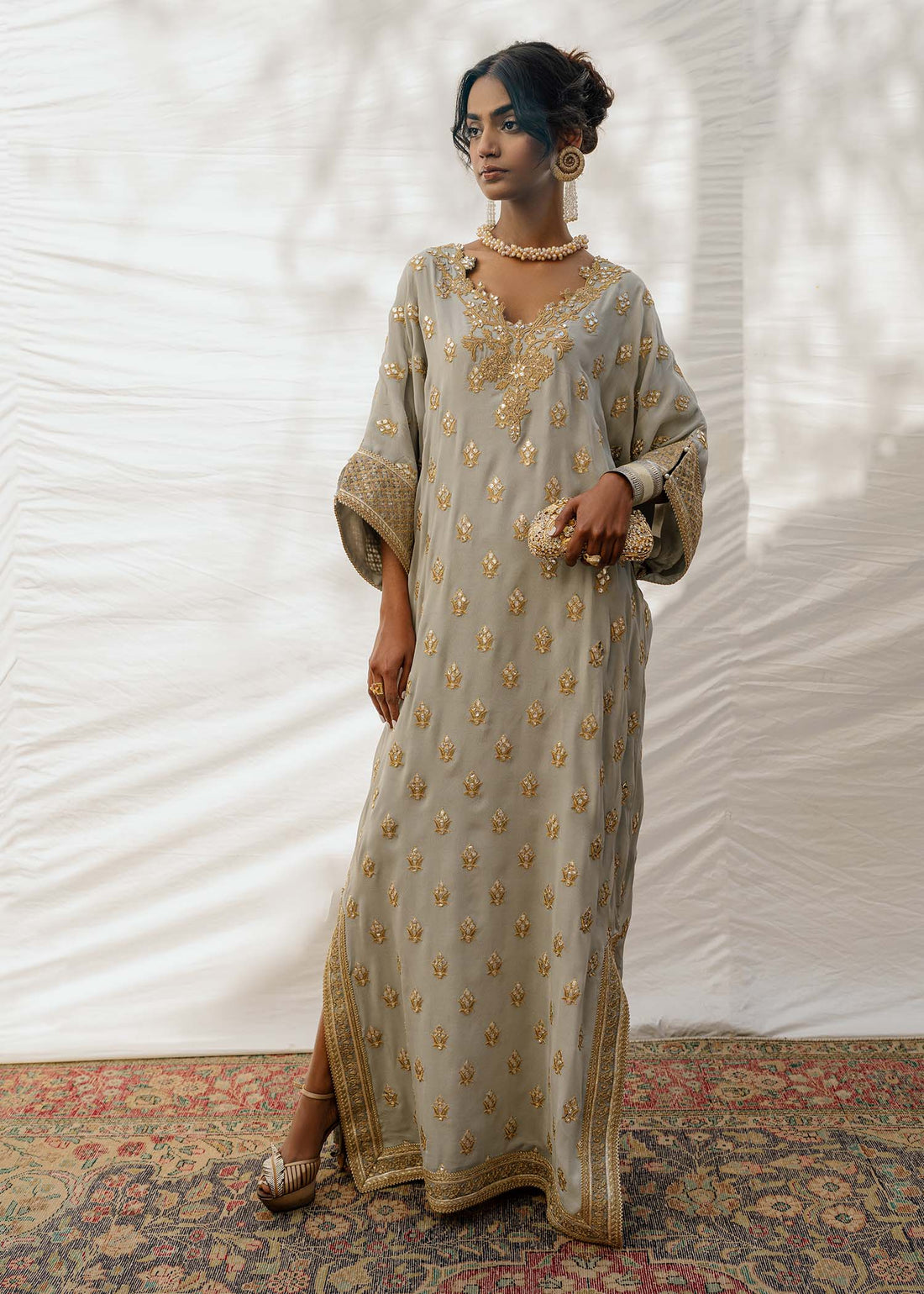 Mahgul | Eid Edit 2024 | Grey Amethyst - Official Mahgul stockist in UK - Sakeena London
