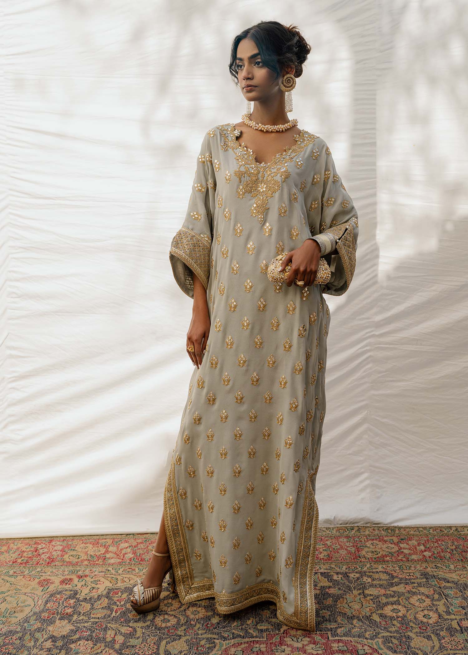 Mahgul | Eid Edit 2024 | Grey Amethyst - Official Mahgul stockist in UK - Sakeena London