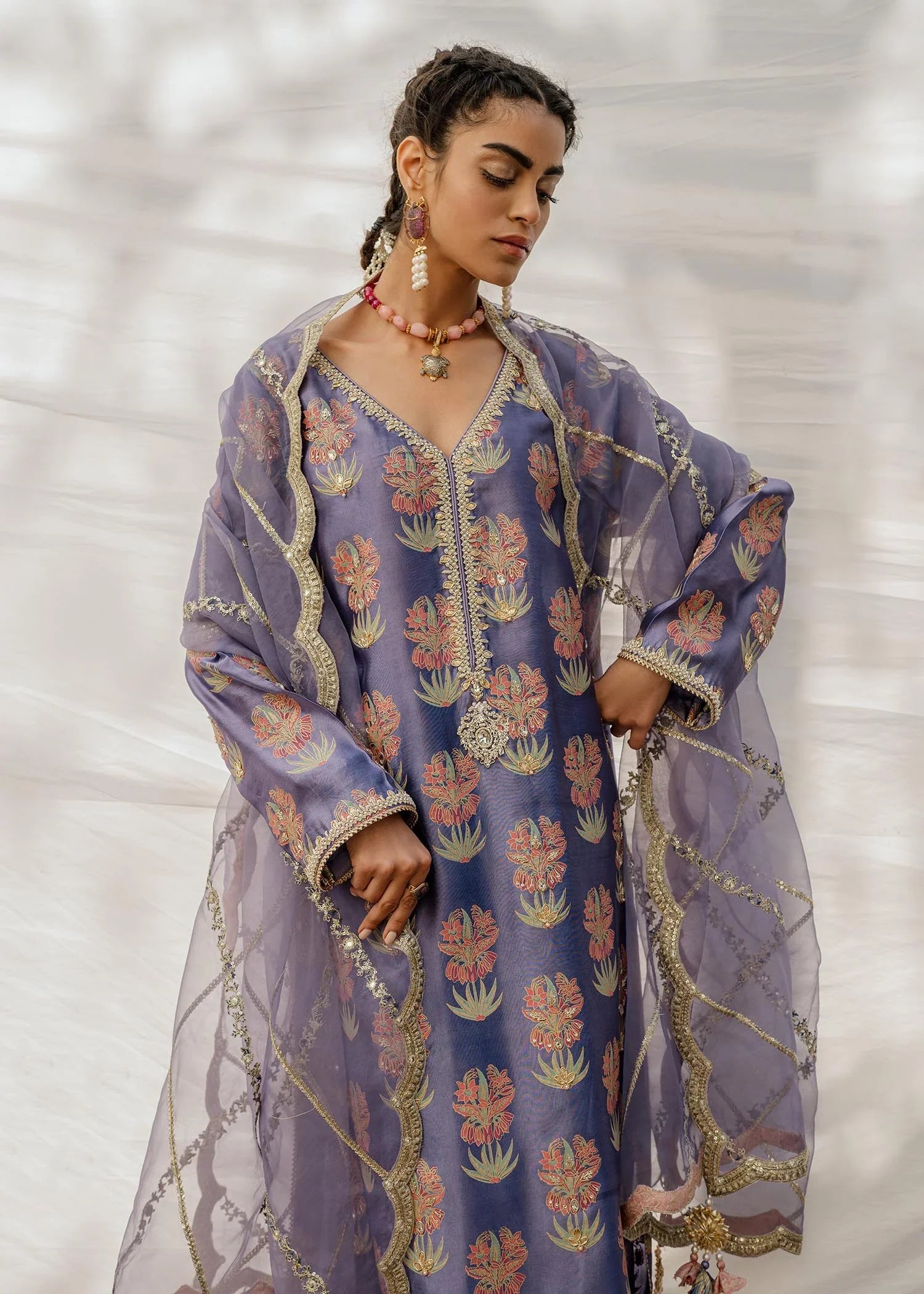 Mahgul | Eid Edit 2024 | Damson Diamante - Official Mahgul stockist in UK - Sakeena London