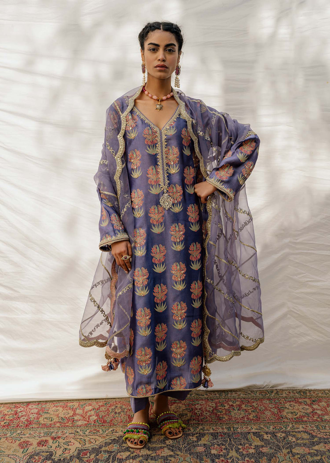 Mahgul | Eid Edit 2024 | Damson Diamante - Official Mahgul stockist in UK - Sakeena London