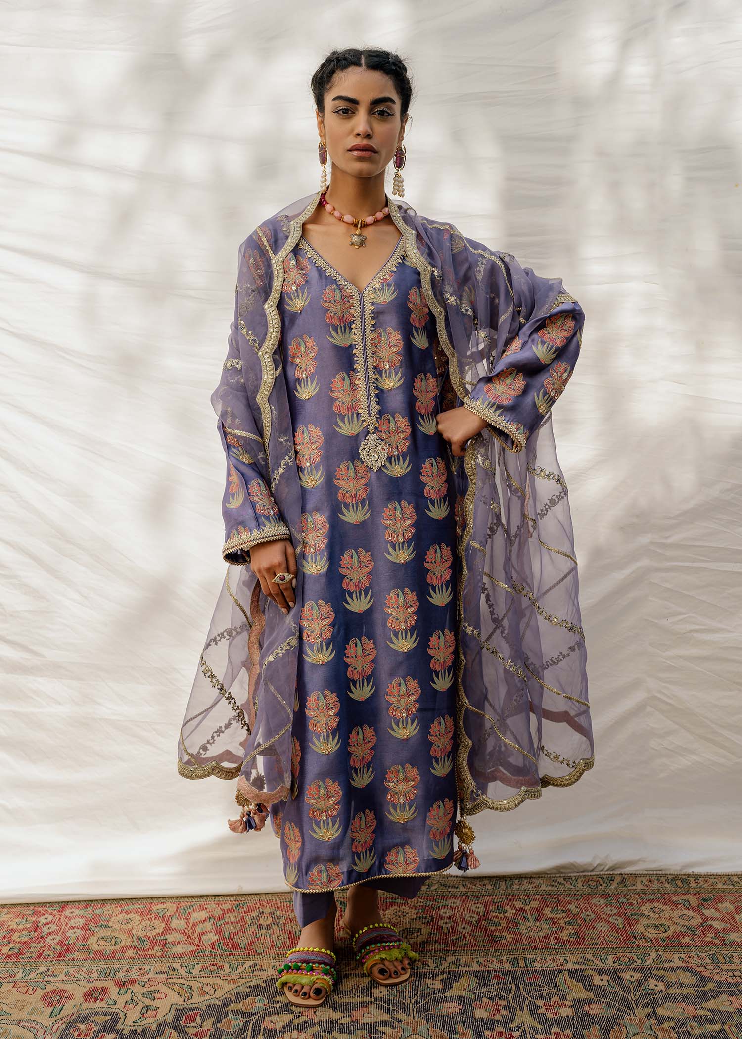Mahgul | Eid Edit 2024 | Damson Diamante - Official Mahgul stockist in UK - Sakeena London