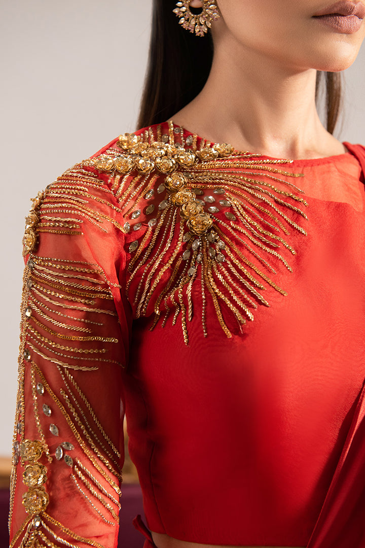 Maria Osama Khan | Tiffany Formals | Carnelian - Official Maria Osama Khan stockist in UK - Sakeena London