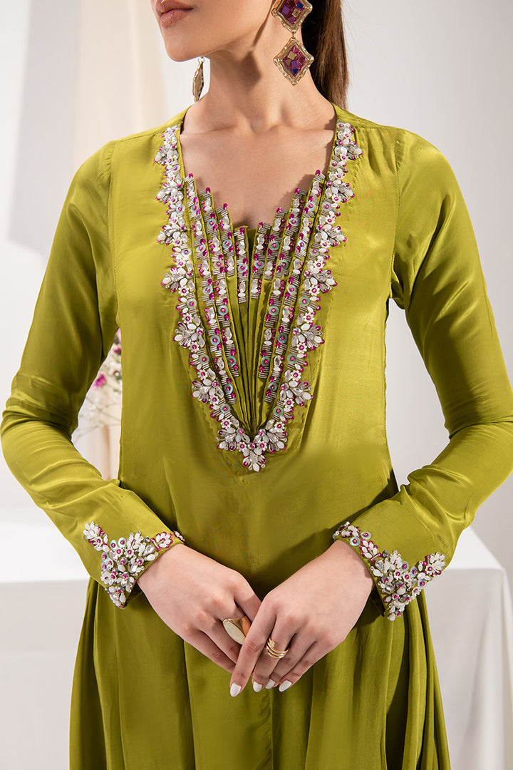 Maria Osama Khan | Tiffany Formals | Peridot - Official Maria Osama Khan stockist in UK - Sakeena London