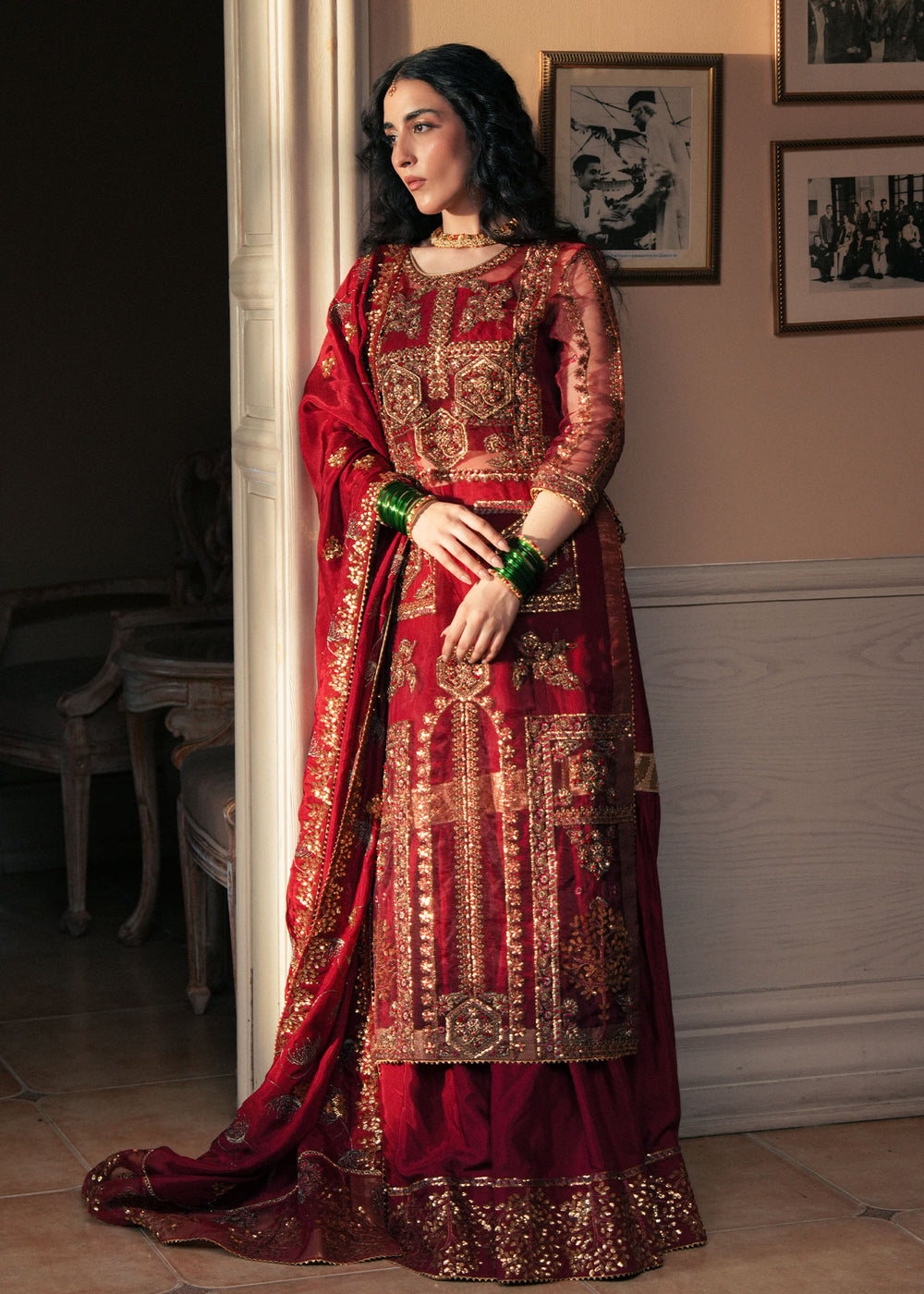 Laj by Lajwanti | Runaway Formals 25 | Ruby Veil - Official Laj by Lajwanti stockist in UK - Sakeena London