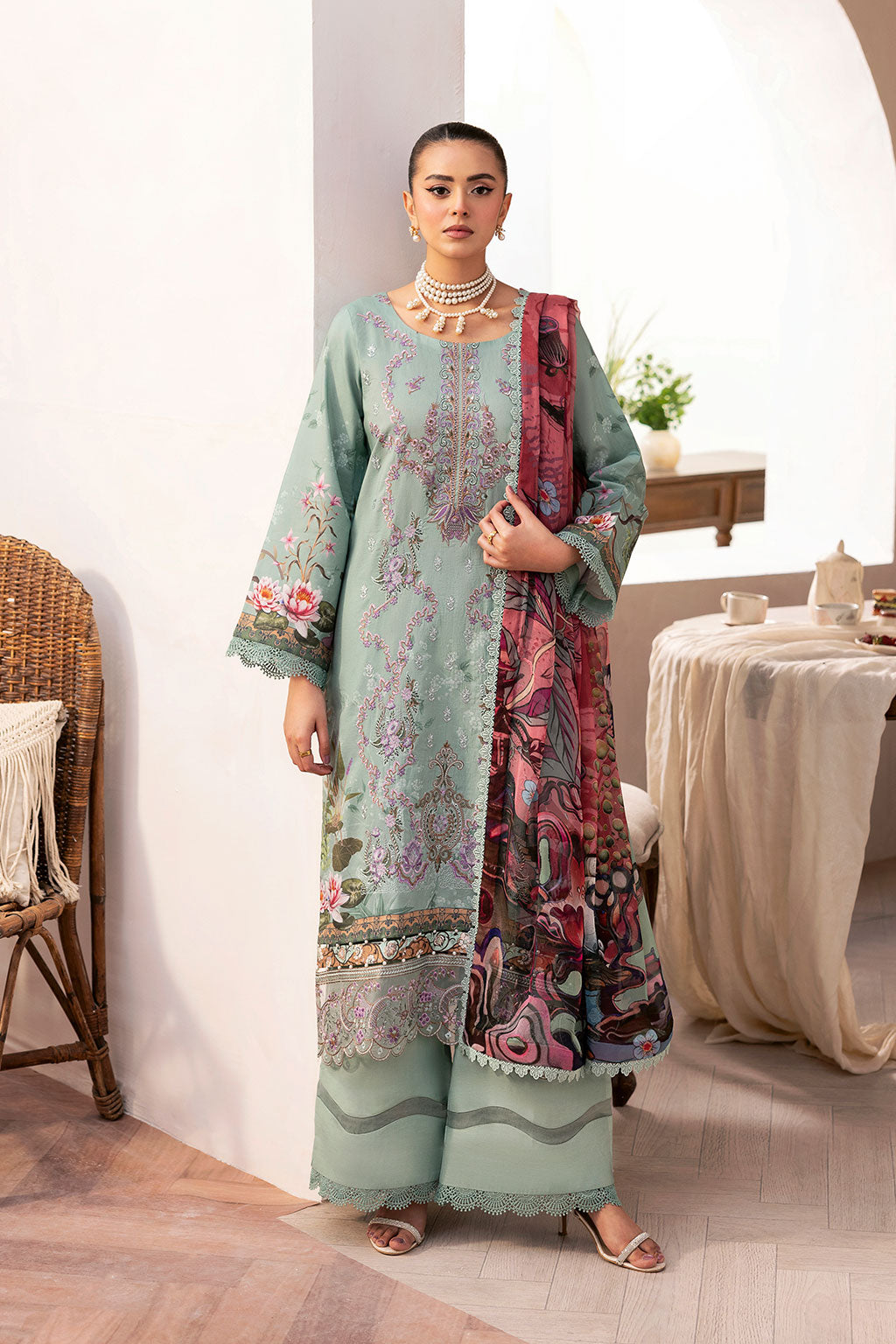 Ramsha | Mashaal Luxury Lawn | L-1410 - Official Ramsha stockist in UK - Sakeena London