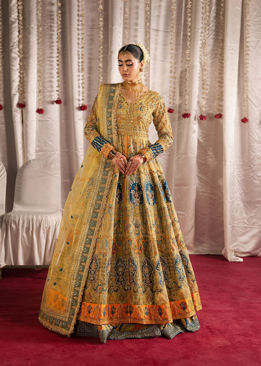 Maria Osama Khan | Jhil Mil Wedding Festive | Sunehri - Maria Osama - Official Maria Osama Khan stockist in UK - Sakeena London