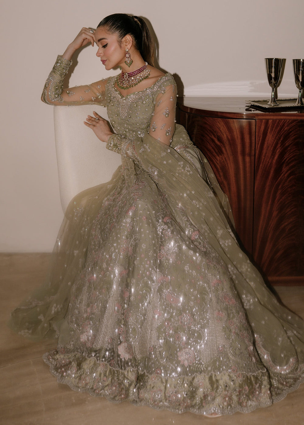 Sadaf Fawad Khan | Festive 25 | Seafoam - Official Sadaf Fawad Khan stockist in UK - Sakeena London