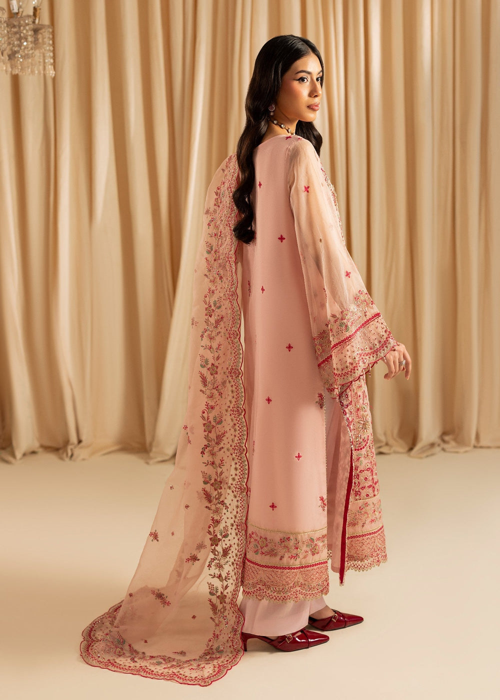Diara Couture | Suave Formals | DF-43 - PEACH PINK - Official Diara Couture stockist in UK - Sakeena London