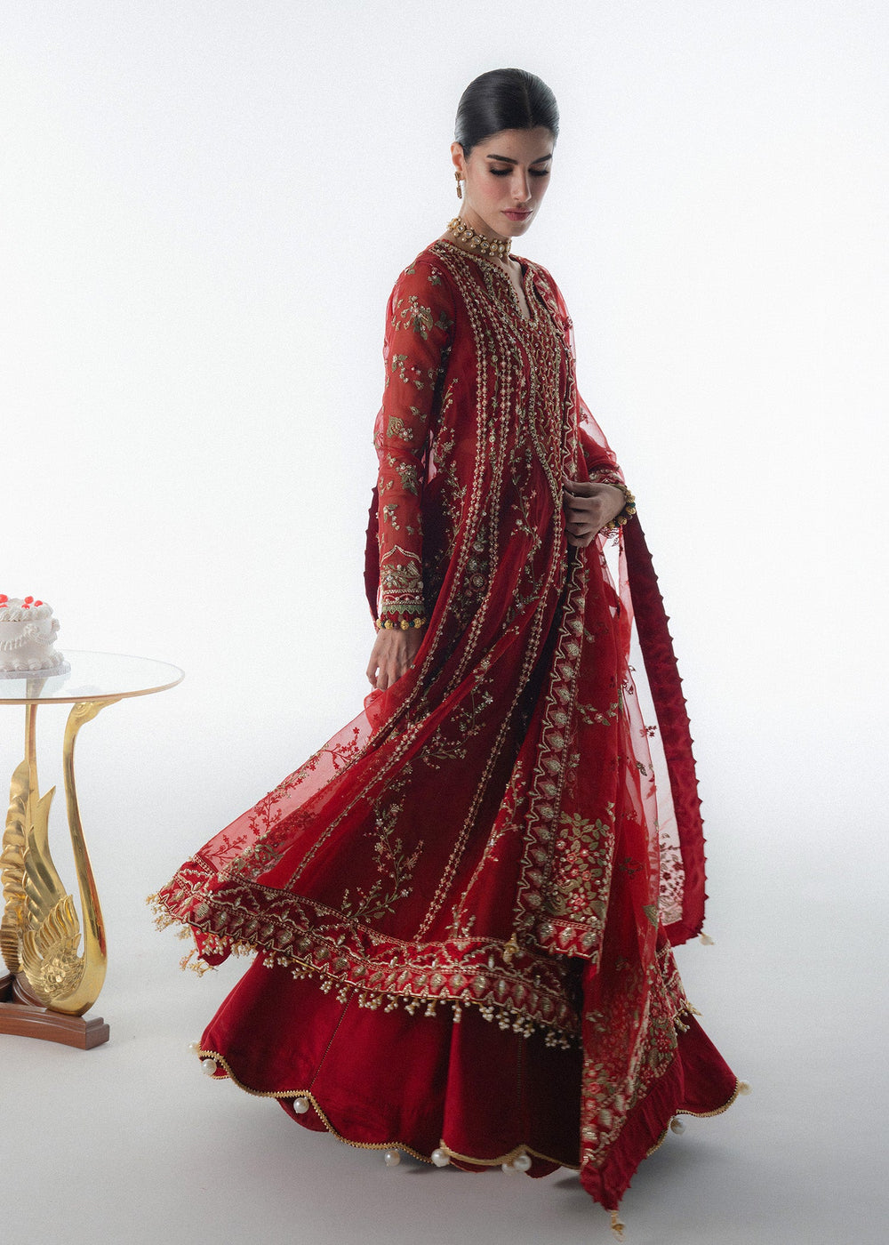 Sadaf Fawad Khan | Festive 25 | Scarlet - Official Sadaf Fawad Khan stockist in UK - Sakeena London