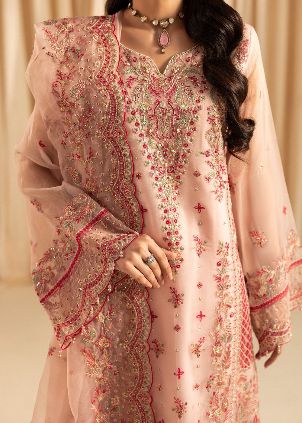 Diara Couture | Suave Formals | DF-43 - PEACH PINK - Official Diara Couture stockist in UK - Sakeena London