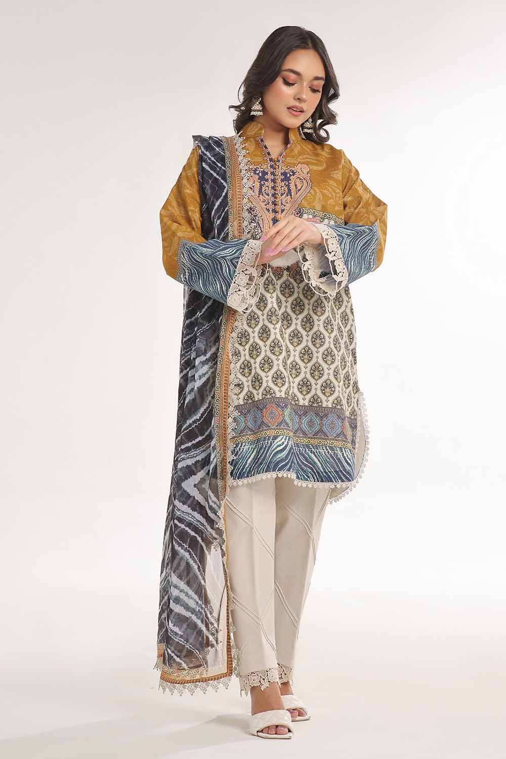 Gul Ahmed | MalMal Collection 24 | MFL-42003 - Official Gul Ahmed stockist in UK - Sakeena London