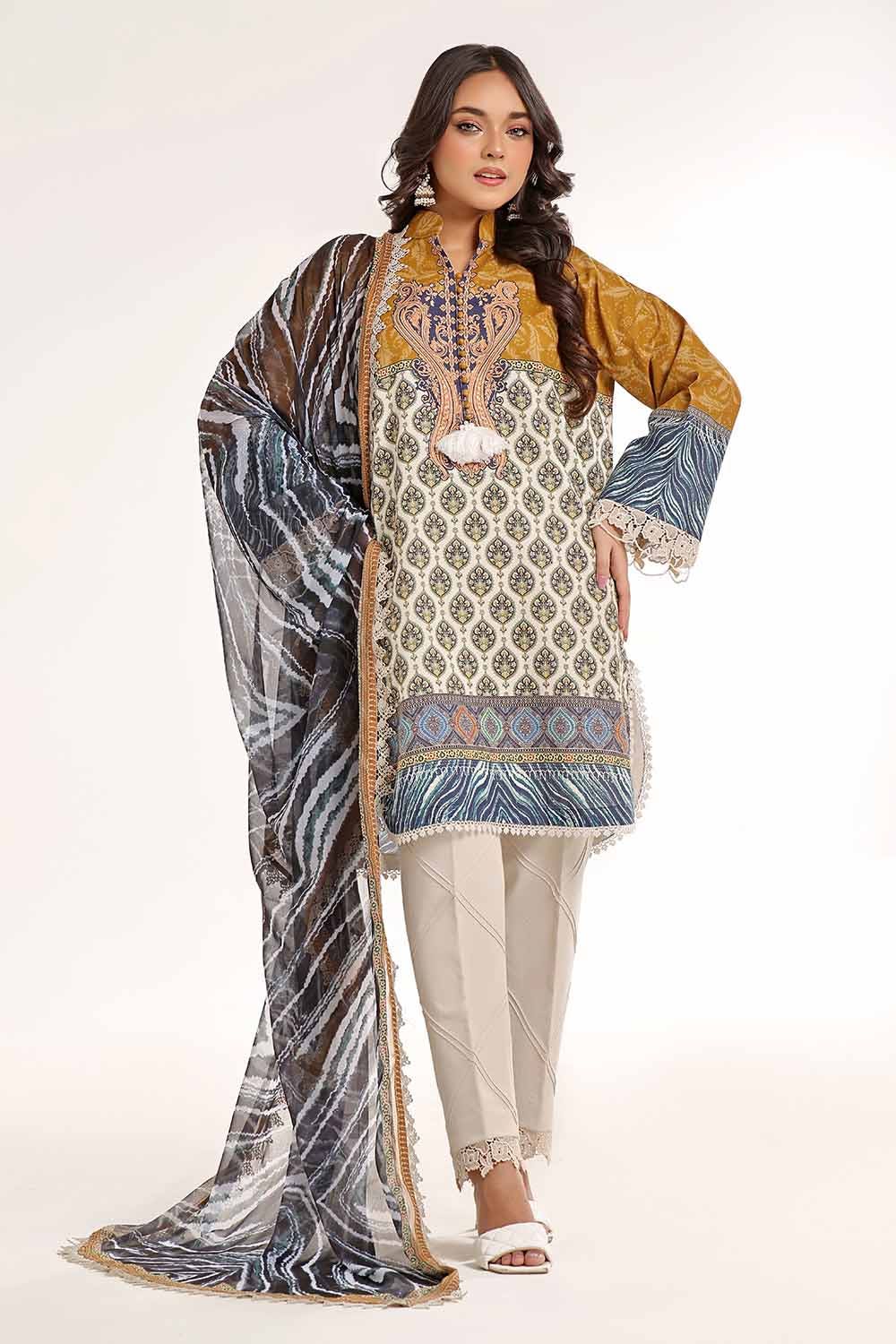 Gul Ahmed | MalMal Collection 24 | MFL-42003 - Official Gul Ahmed stockist in UK - Sakeena London