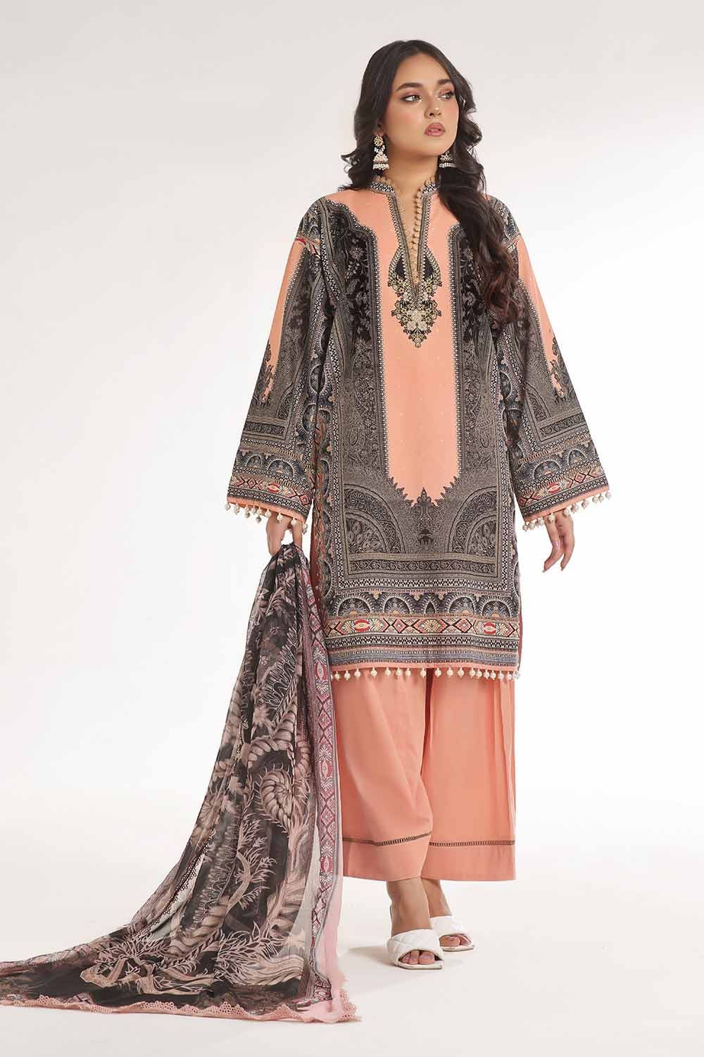 Gul Ahmed | MalMal Collection 24 | MFL-42008 - Official Gul Ahmed stockist in UK - Sakeena London