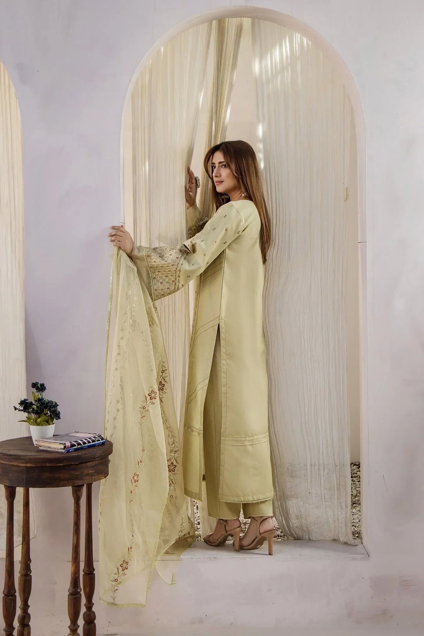 Rajwani | Sohani Casual Pret | MINT GOLD - Official Rajwani stockist in UK - Sakeena London